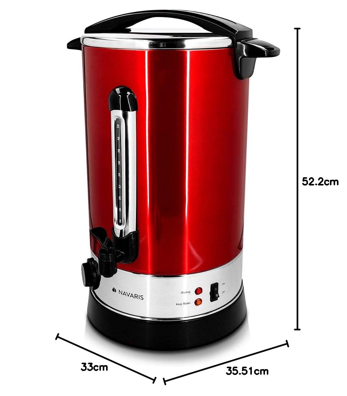 navaris-gl-hweinkocher-edelstahl-18l-rot-zapfhahn-thermostat image 7