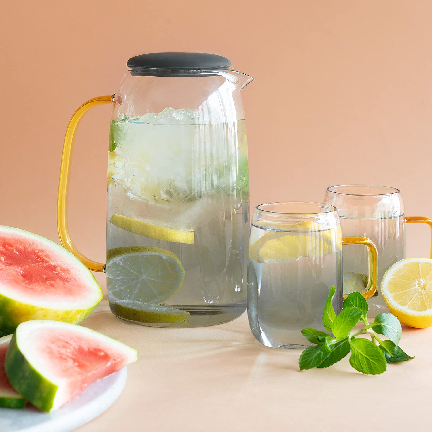 navaris-kitchen-wasserkaraffe-1-55-l-glas-mit-4-gl-sern-2 image 2