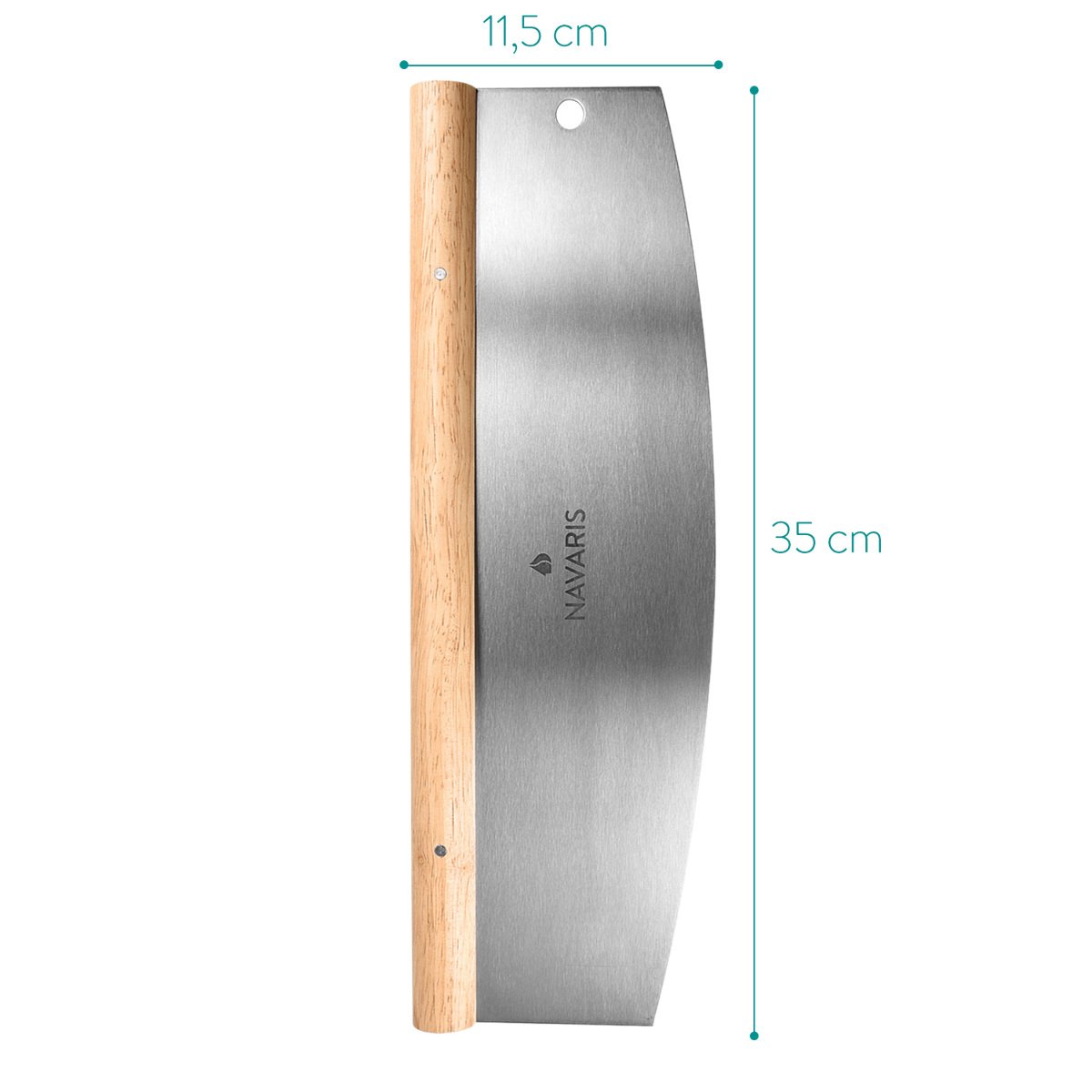 navaris-pizzamesser-wiegemesser-35cm-edelstahl-eichenholz image 6
