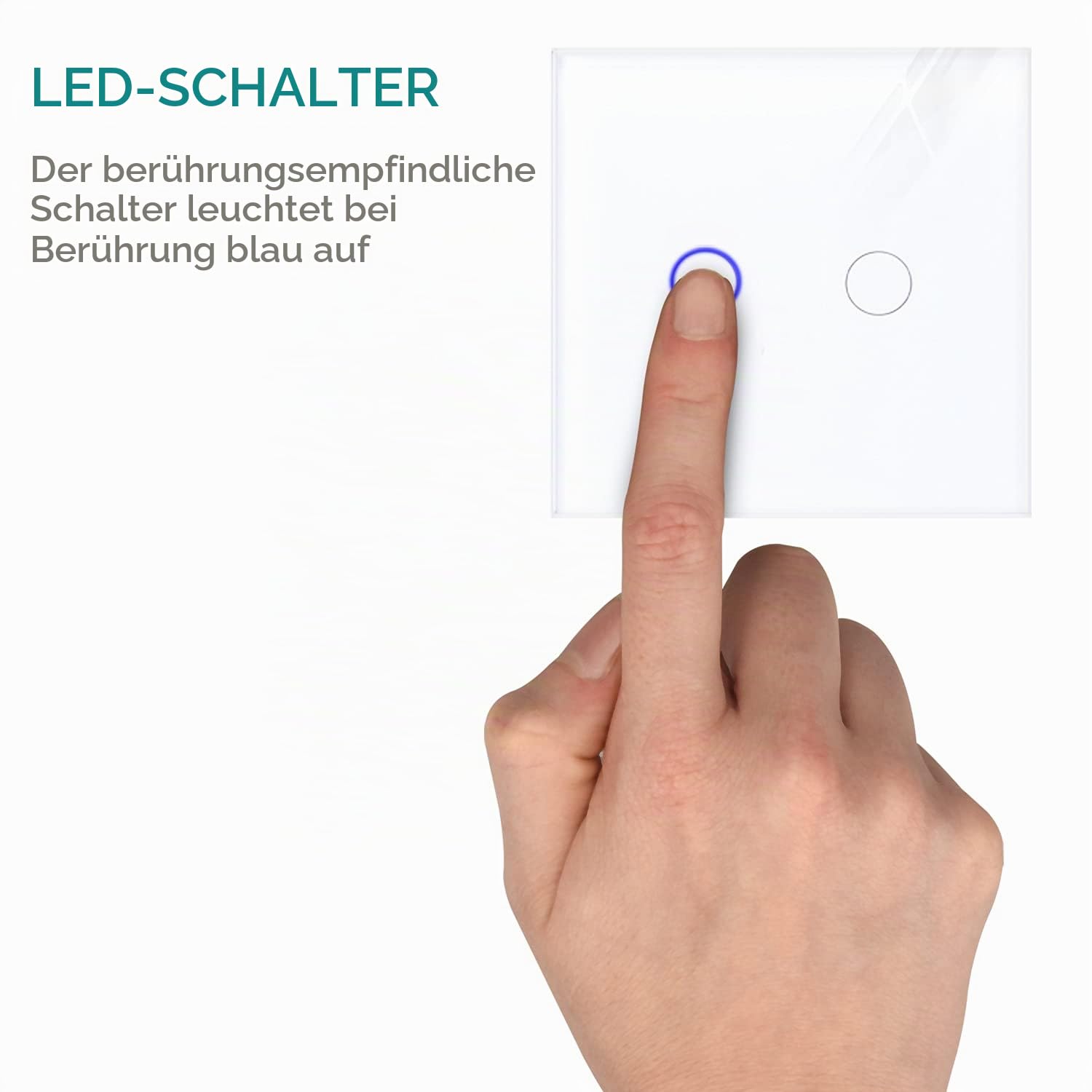 navaris-touch-lichtschalter-2-fach-glas-wei-mit-led image 6