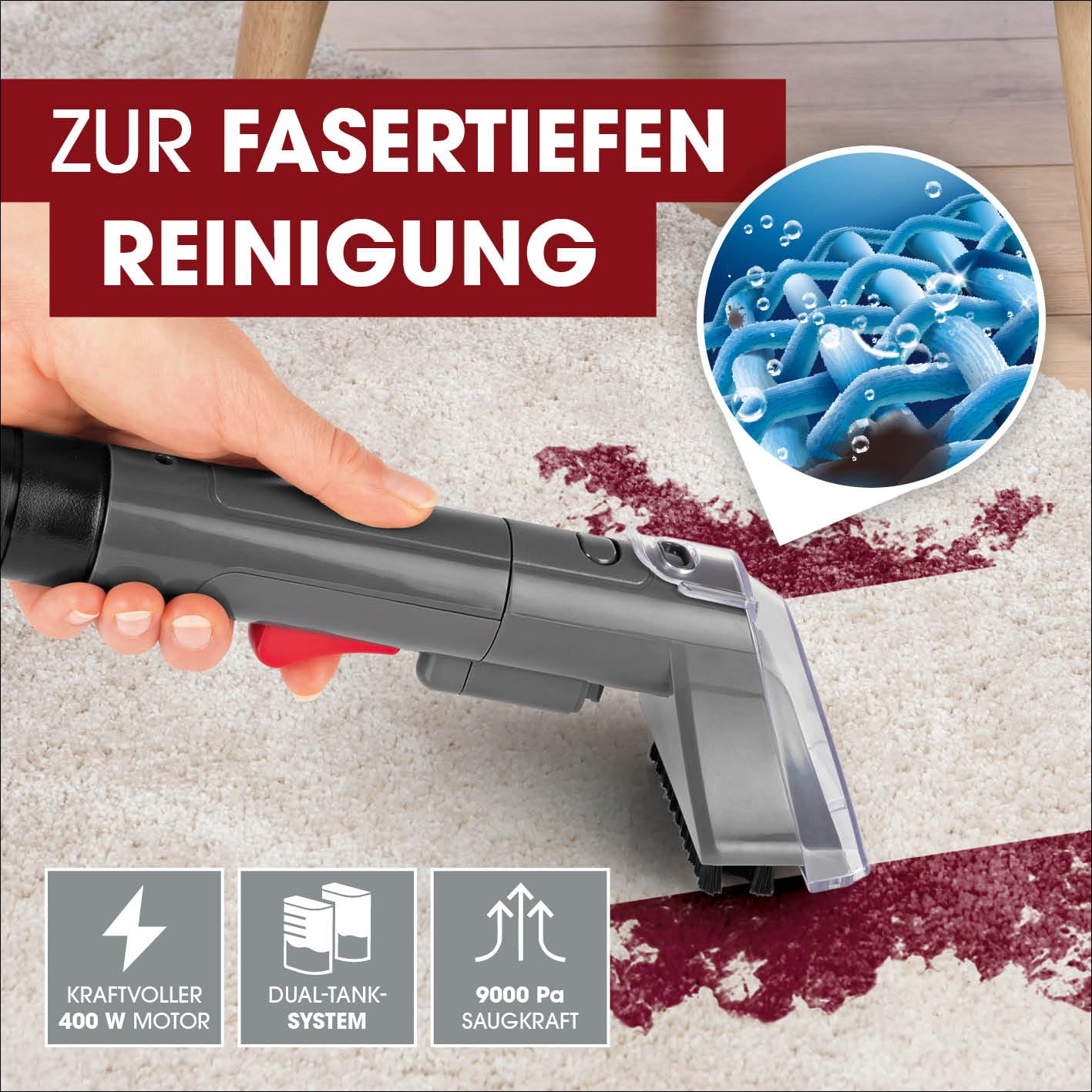 cleanmaxx-teppich-polsterreiniger-kompakt-plus-400w-f-r-sofa image 2