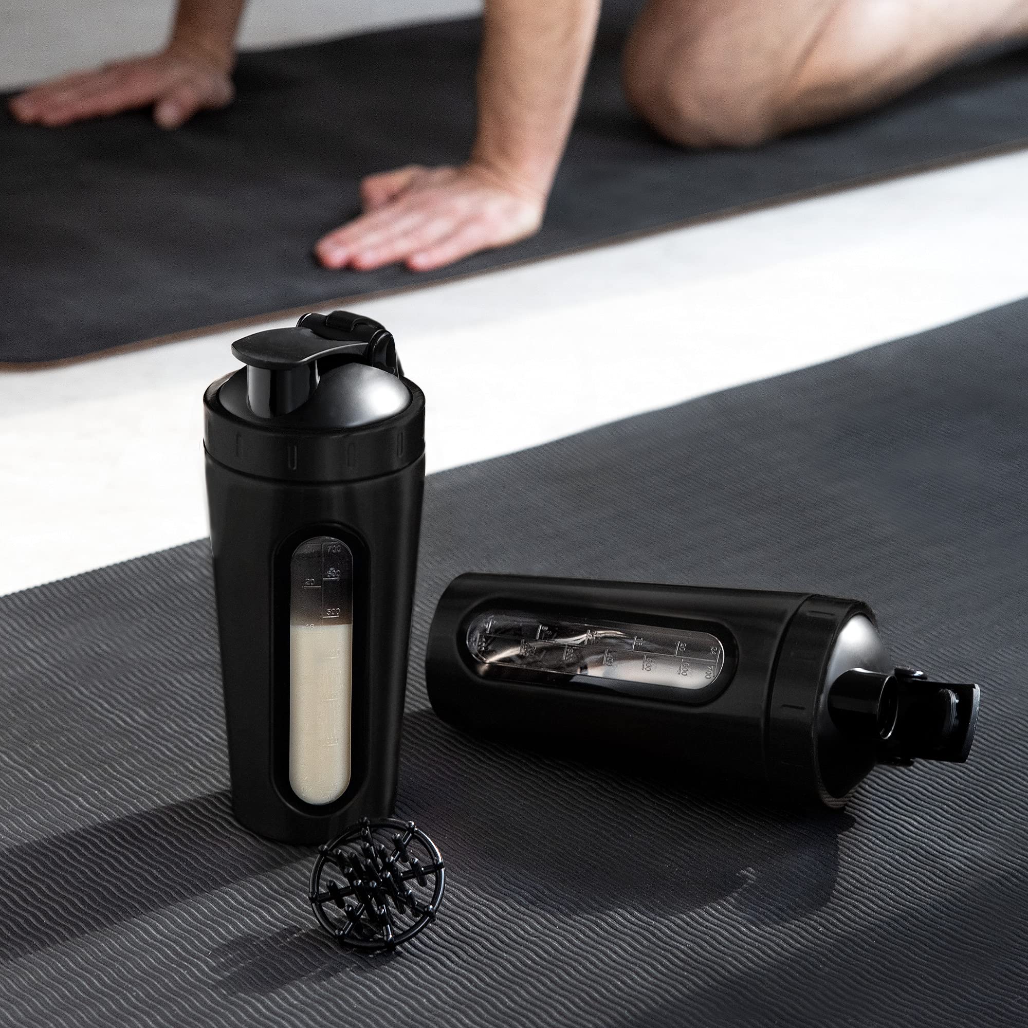 navaris-protein-shaker-edelstahl-750ml-eiwei-shaker-mit-ball image 2