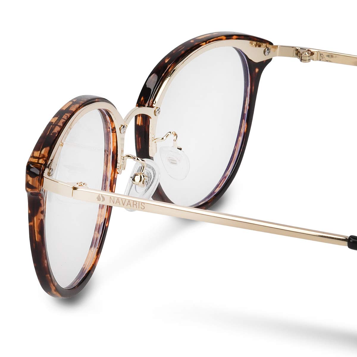 navaris-retro-brille-ohne-st-rke-nerdbrille-vintage-gold-2 image 3