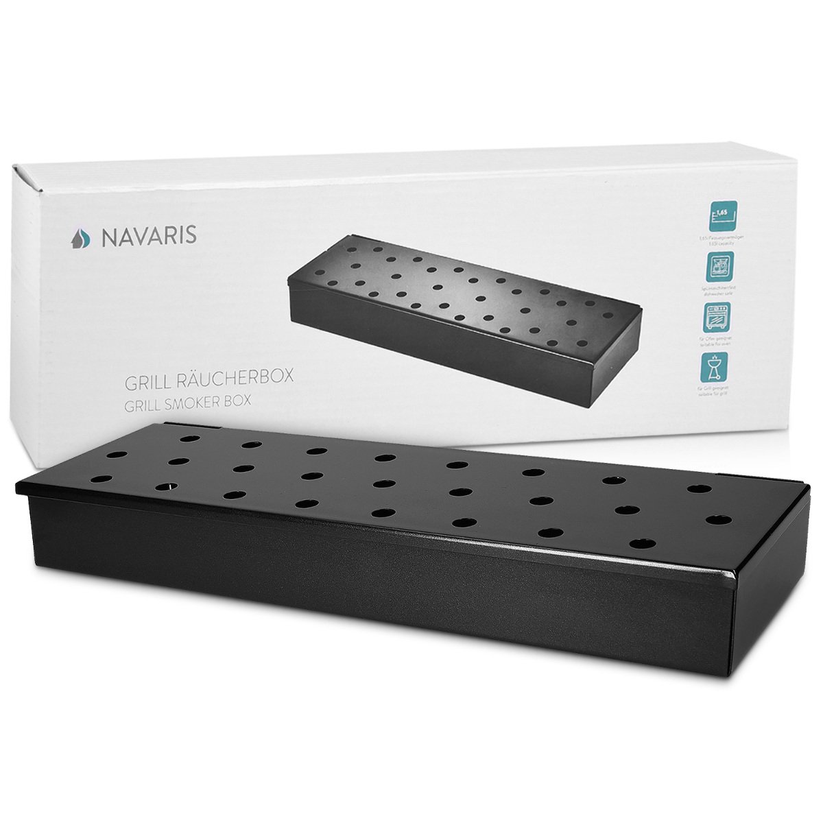 navaris-kitchen-r-ucherbox-smokerbox-metall-schwarz-gasgrill image 7