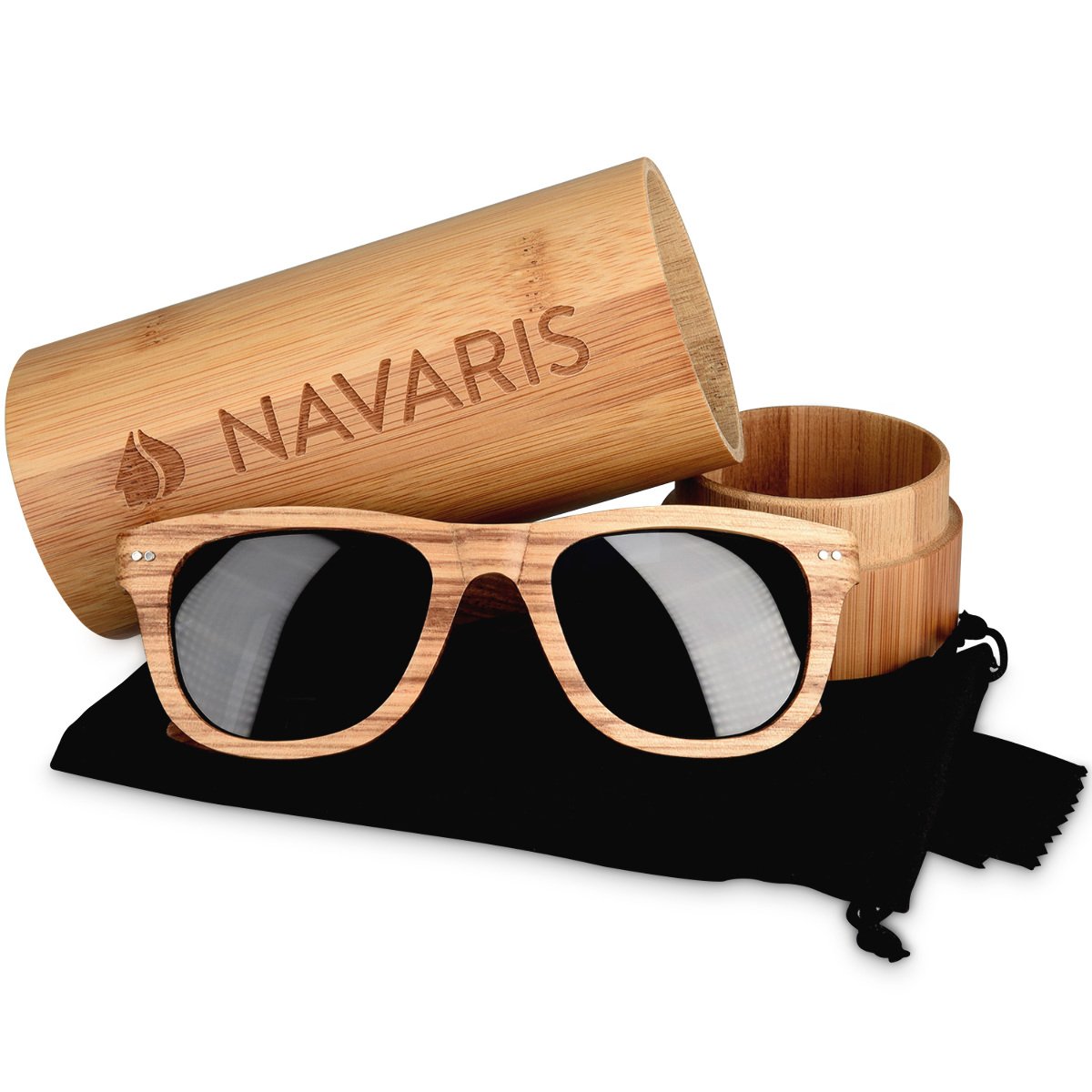 navaris-beauty-sonnenbrille-holz-zebraholz-uv400-polarisiert image 3