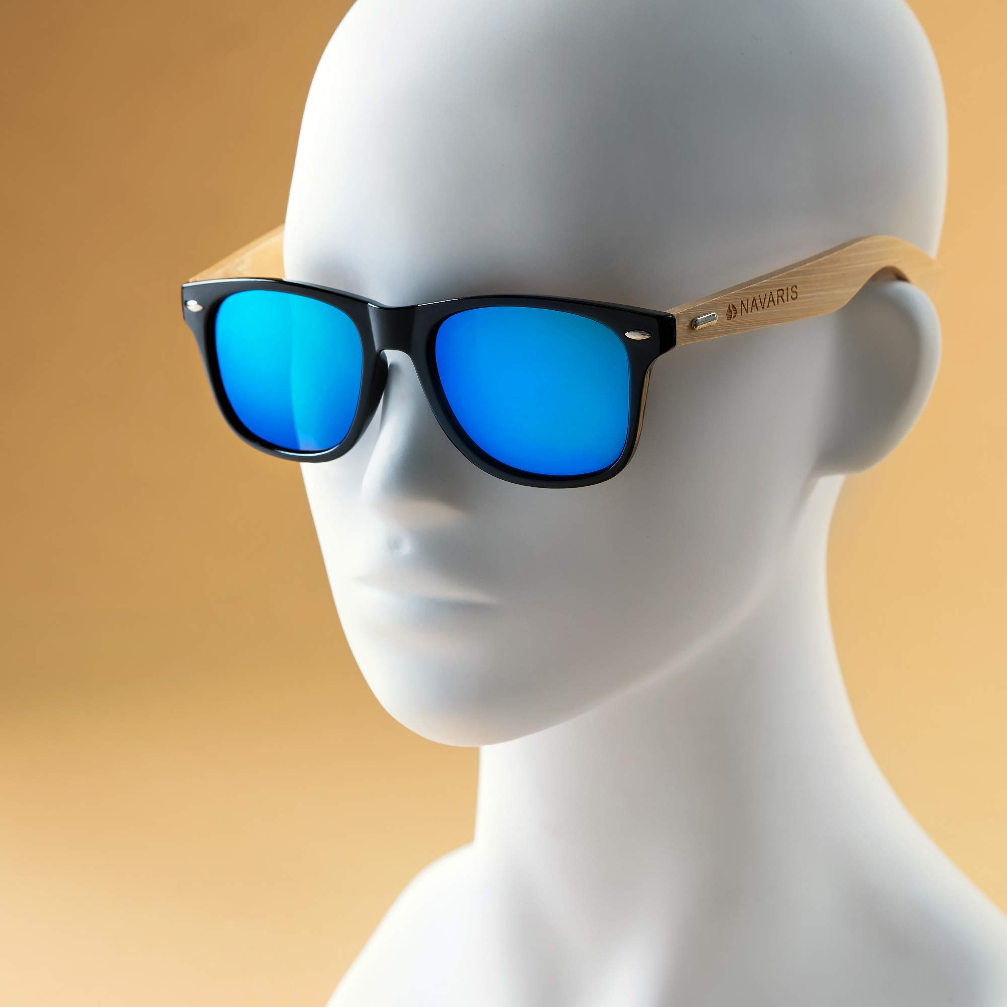 navaris-holz-sonnenbrille-uv400-bambus-unisex-mit-etui-2 image 5