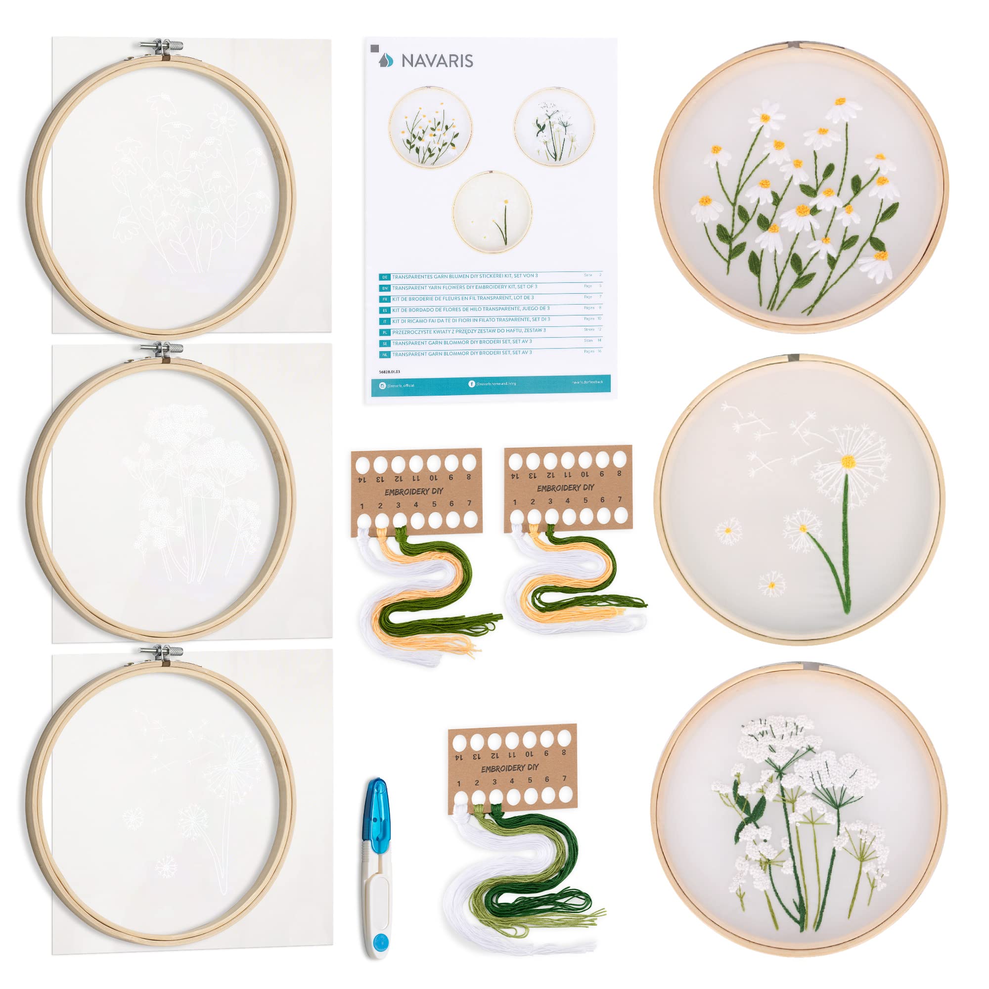 navaris-stickset-blumen-3er-set-anf-nger-transparent-20-cm image 7