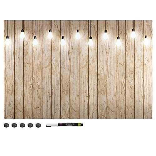 navaris-magnettafel-memoboard-60x40-magnetpinnwand-holzbalken image 7