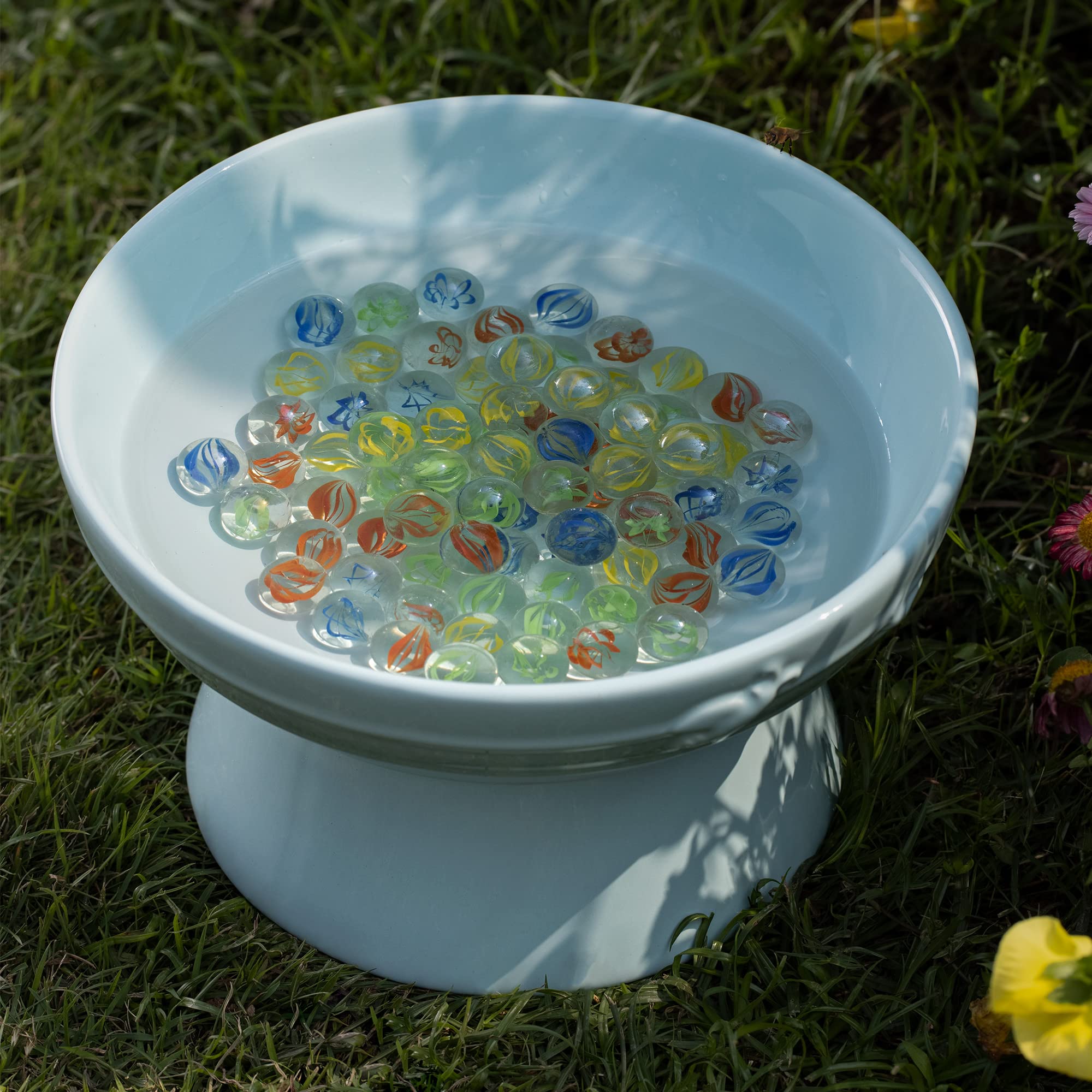 navaris-garden-bienentr-nke-keramik-mit-glasmurmeln-bienen-design image 2