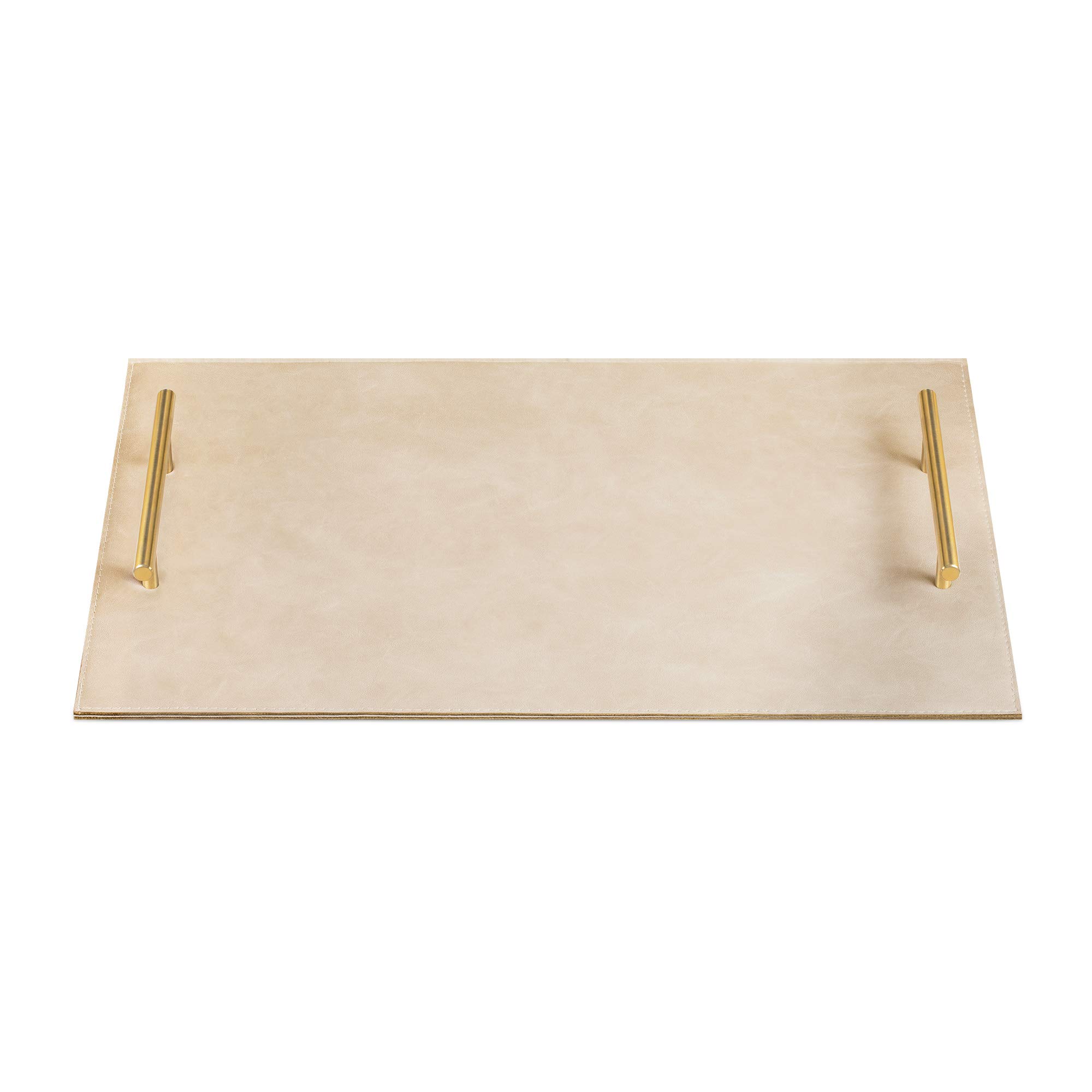 navaris-serviertablett-metall-kunstleder-beige-45x30-cm-griffe image 5