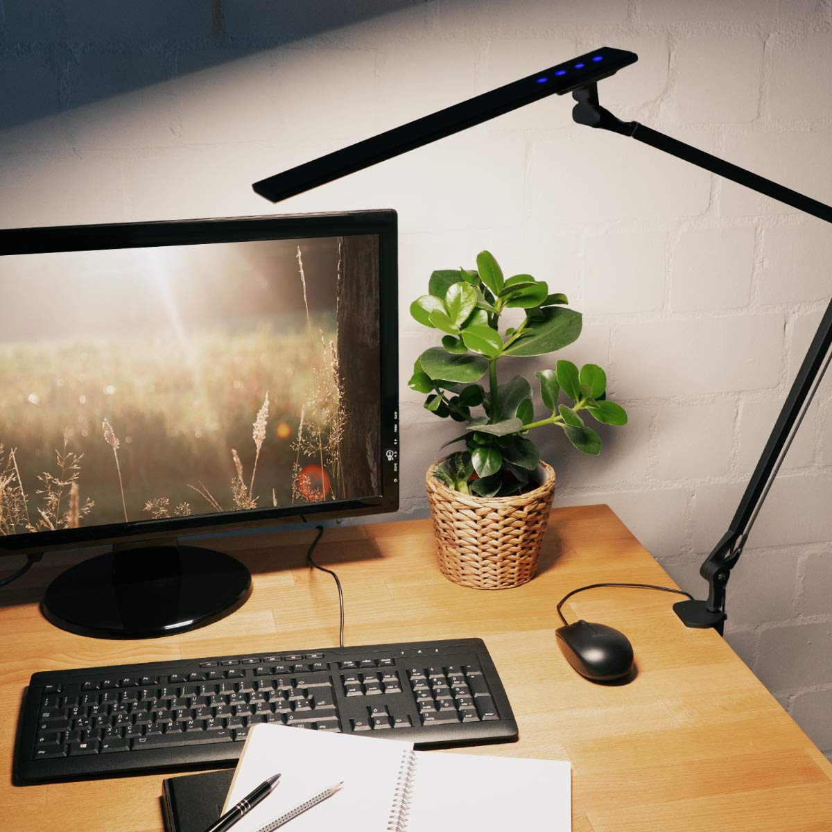 navaris-lighting-led-schreibtischlampe-klemmleuchte-schwarz-dimmbar image 2
