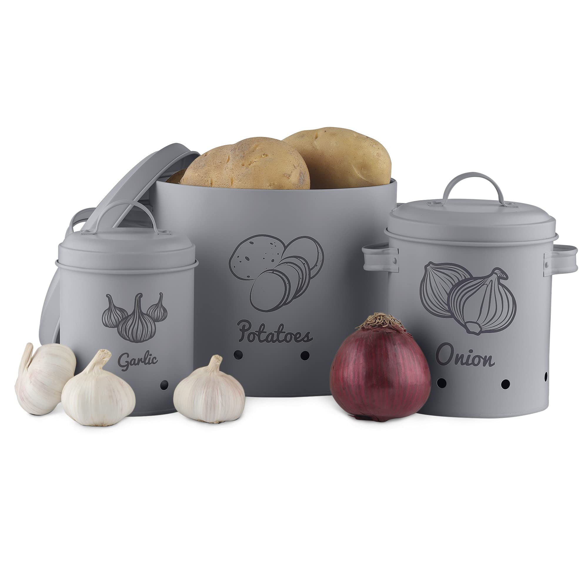 navaris-kitchen-vorratsdosen-3er-set-eisen-kartoffeln-zwiebeln image 1