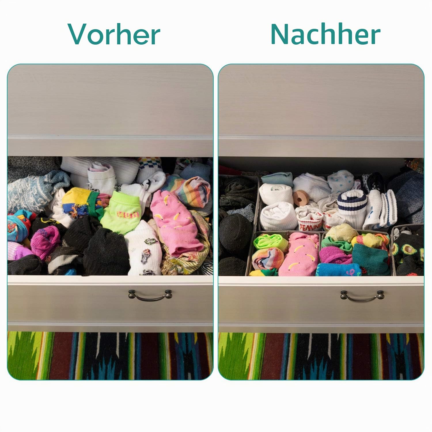 navaris-aufbewahrungsboxen-6er-stoffbox-zick-zack-faltbar-grau image 4