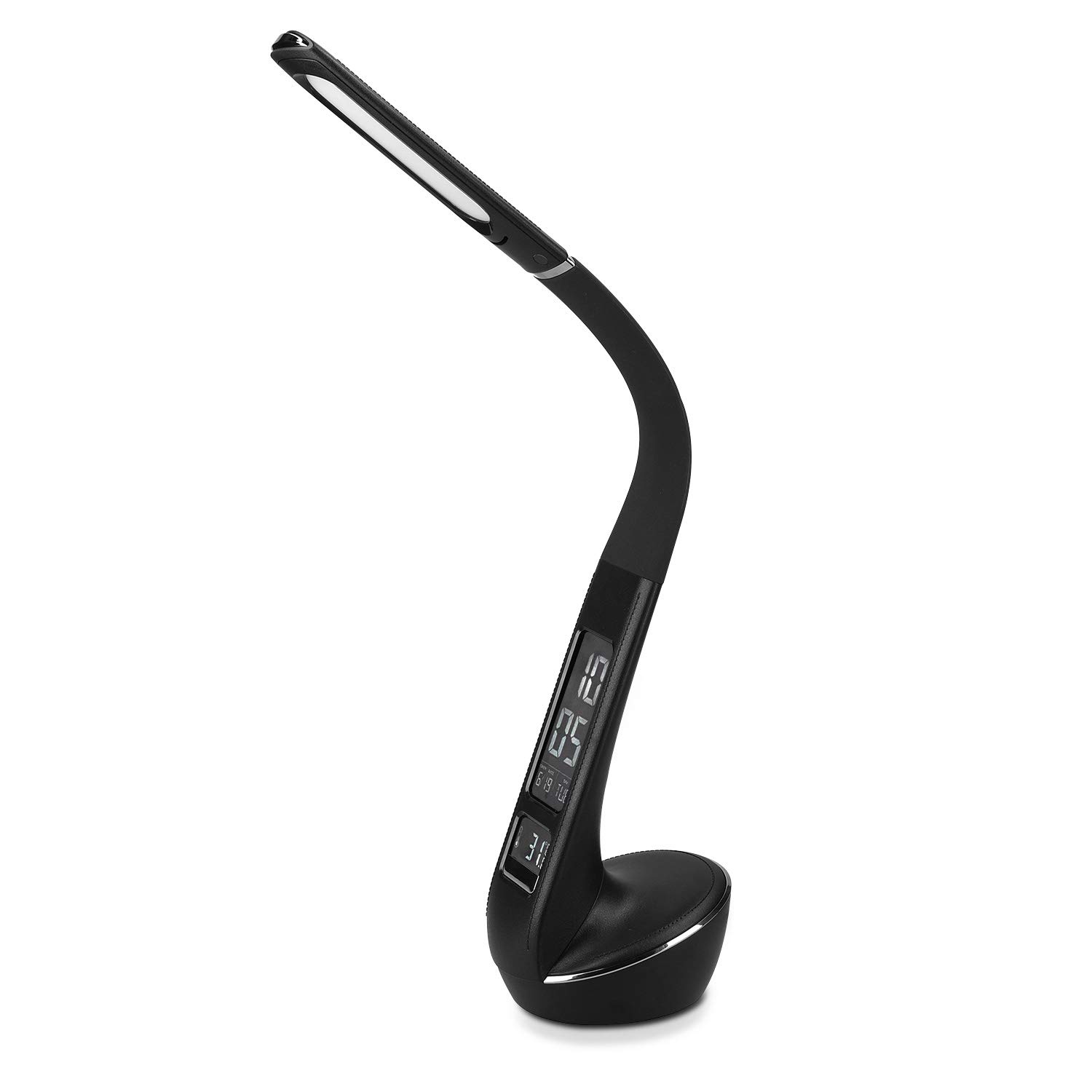 navaris-led-schreibtischlampe-dimmbar-schwarz-mit-wecker image 8