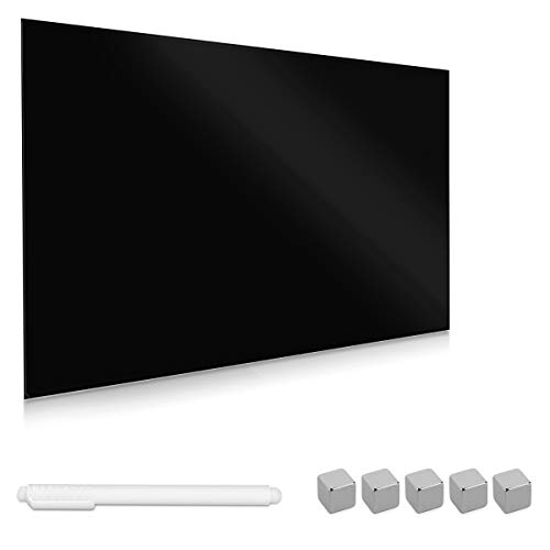 navaris-magnettafel-glas-60x40cm-magnetboard-schwarz-beschriftbar image 8