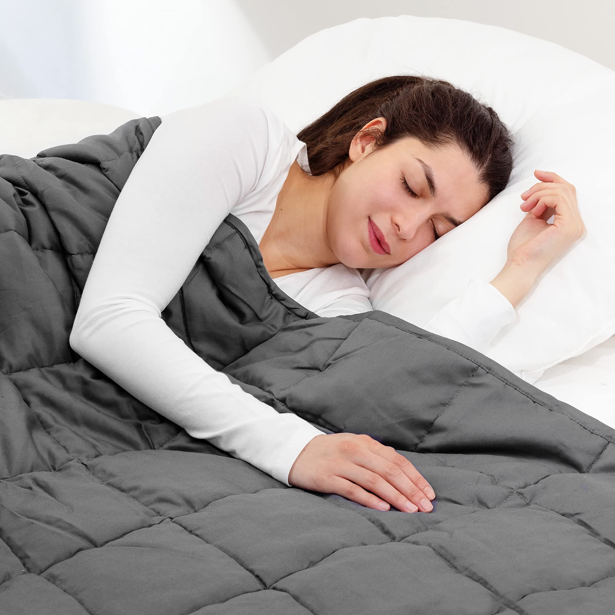 navaris-living-gewichtsdecke-135x200-cm-4-8-kg-grau-baumwolle image 2
