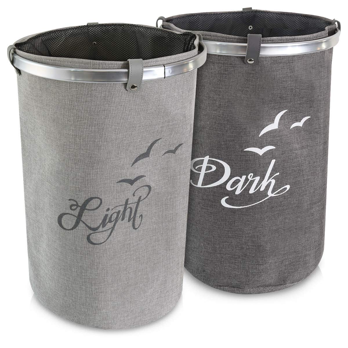 navaris-living-w-schekorb-2er-set-60l-grau-faltbar-polyester image 1