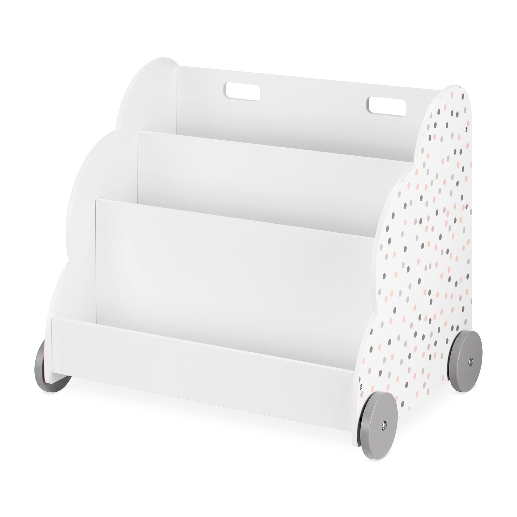 navaris-living-kinder-b-cherregal-wei-mit-rollen-60x51x40-cm image 7