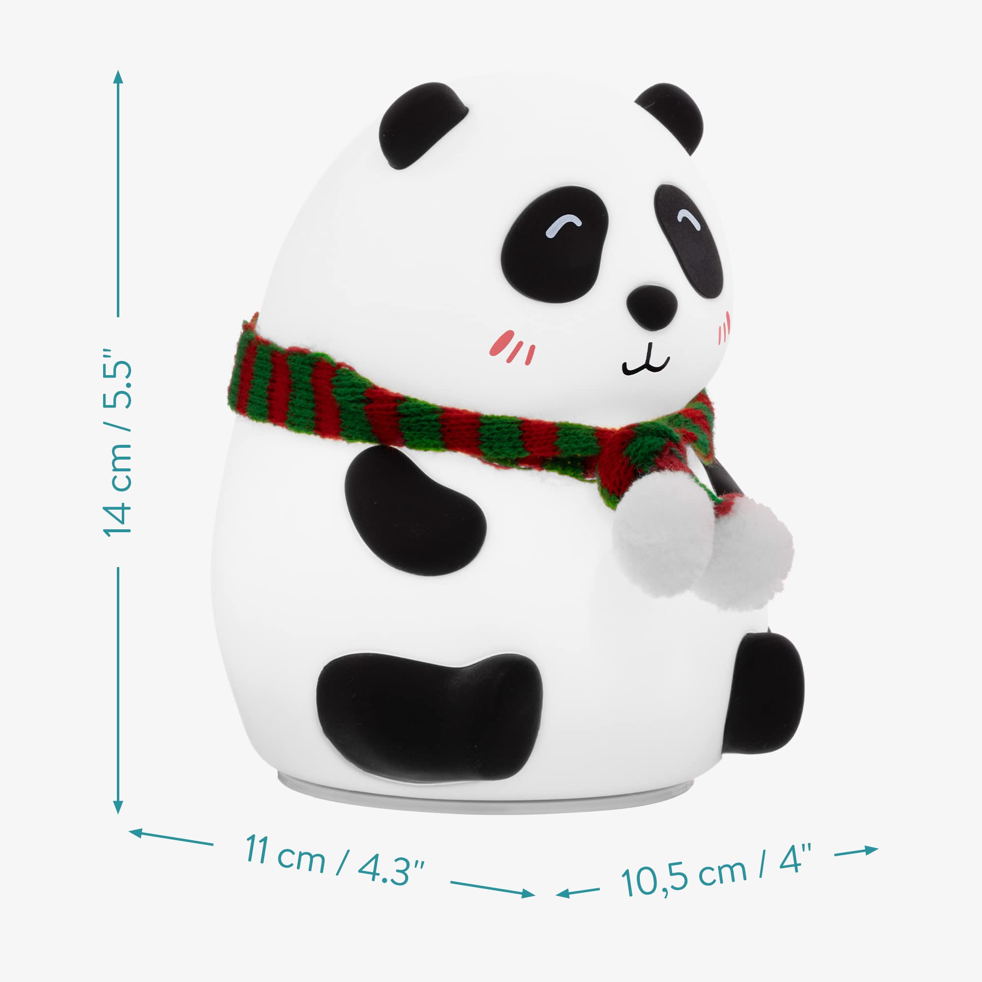 navaris-led-nachtlicht-panda-rgb-silikon-mit-usb-aufladbar image 6