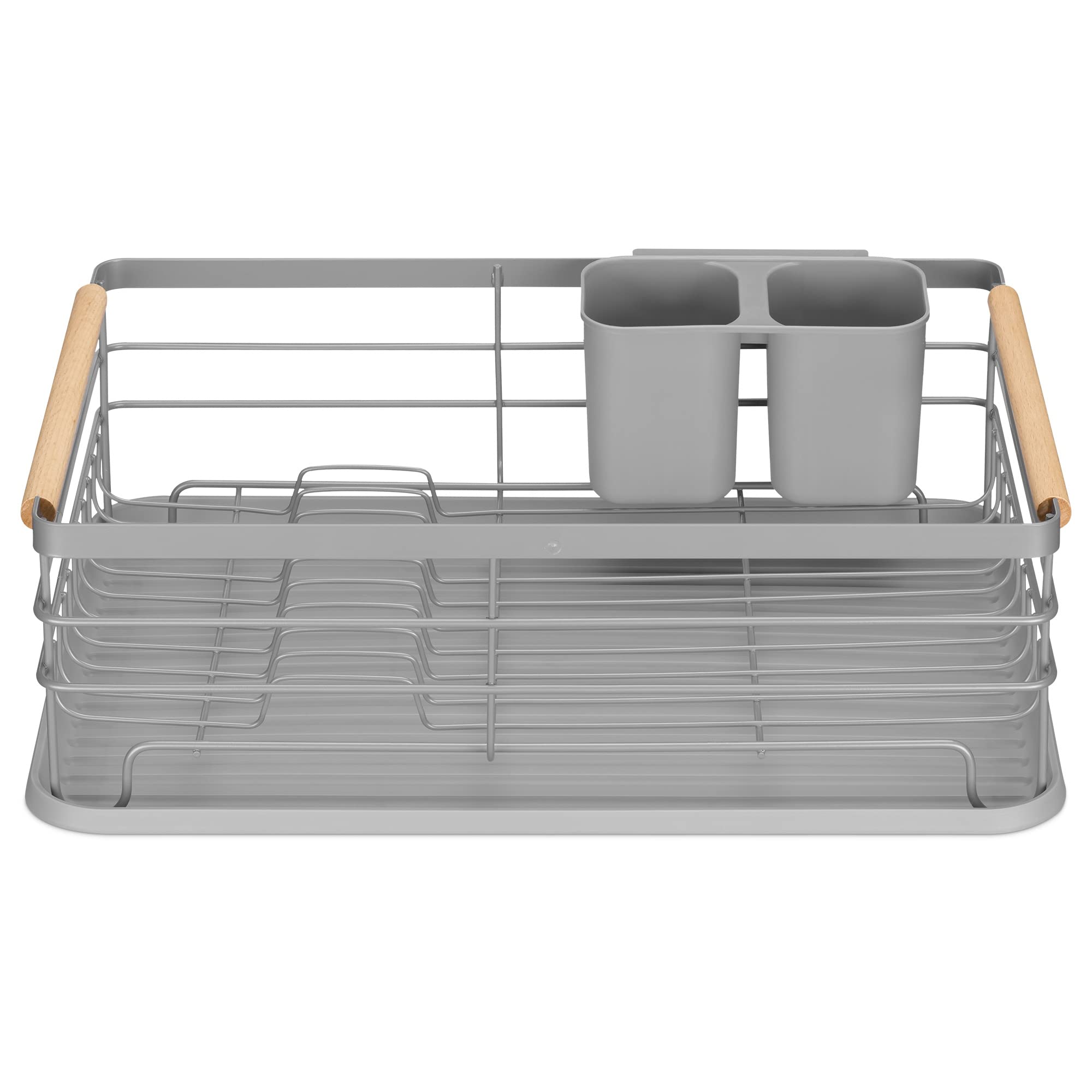 navaris-kitchen-abtropfgestell-geschirrkorb-grau-mit-besteckhalter image 7