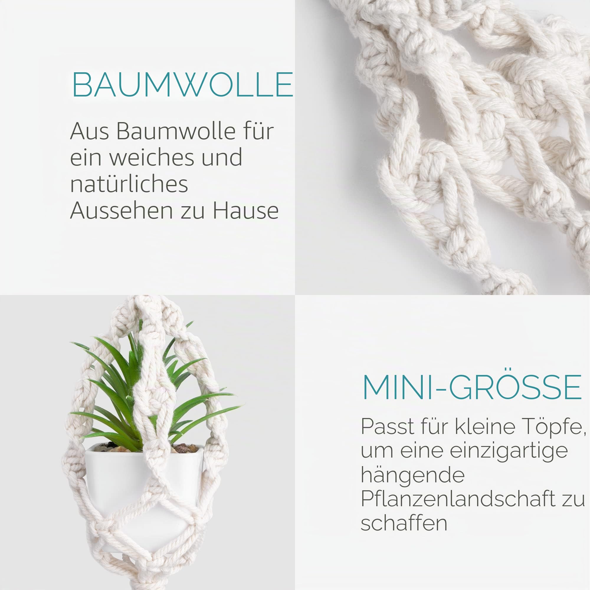 navaris-garden-mini-makramee-pflanzenaufh-nger-3er-set-baumwolle image 4