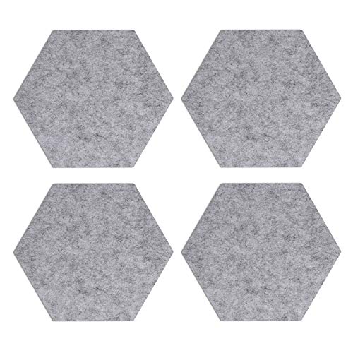 navaris-filz-memoboard-sechseckig-pinnwand-4er-set-hellgrau image 7