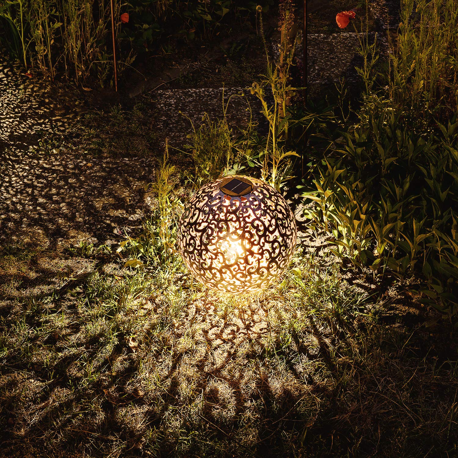 navaris-lighting-led-solar-kugel-metall-silber-30cm image 2