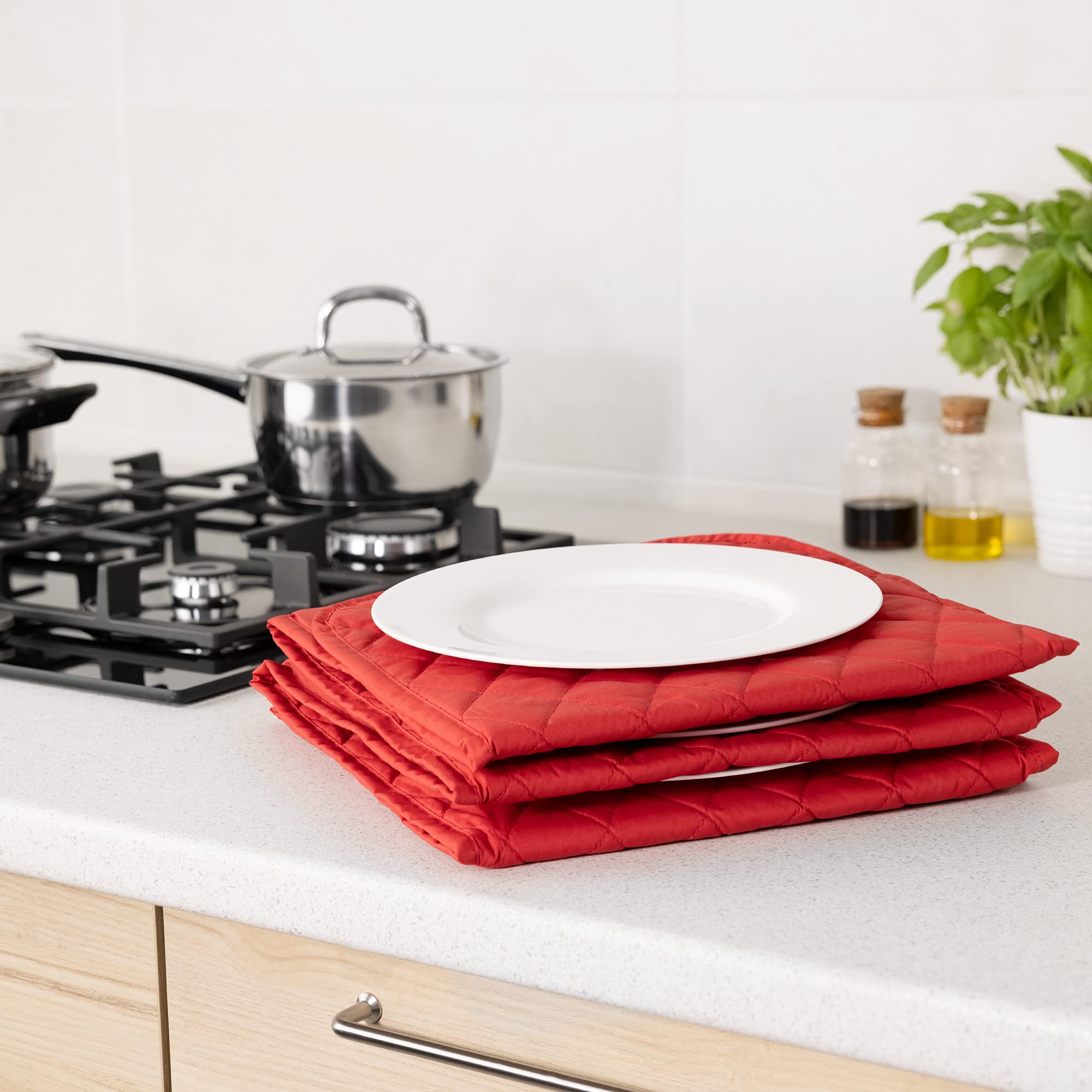 navaris-kitchen-tellerw-rmer-elektrisch-rot-10-teller-200w image 2