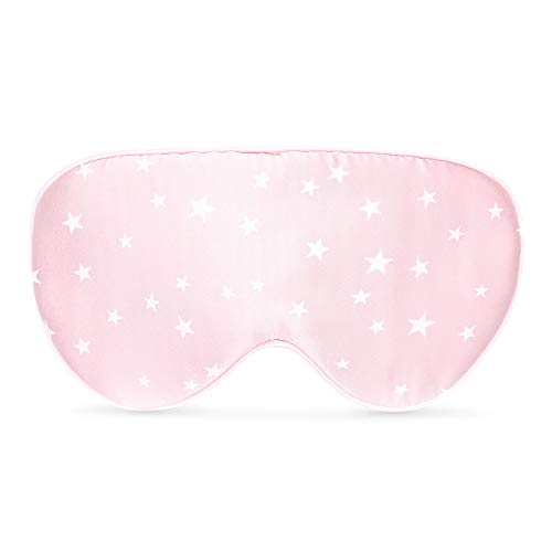 navaris-schlafmaske-seide-rosa-sterne-augenmaske-verstellbar image 7