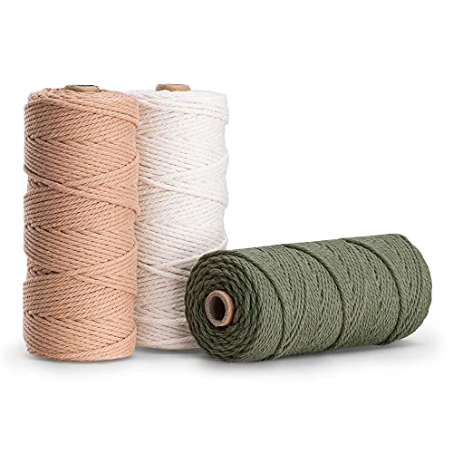 navaris-garden-makramee-garn-3er-set-baumwollschnur-wei-gr-n-rosa image 8