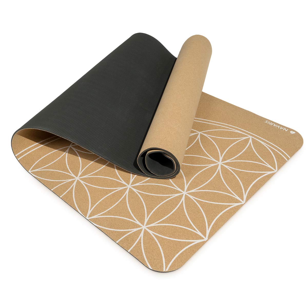 navaris-yogamatte-kork-gymnastikmatte-183cm-5mm-nachhaltig image 1