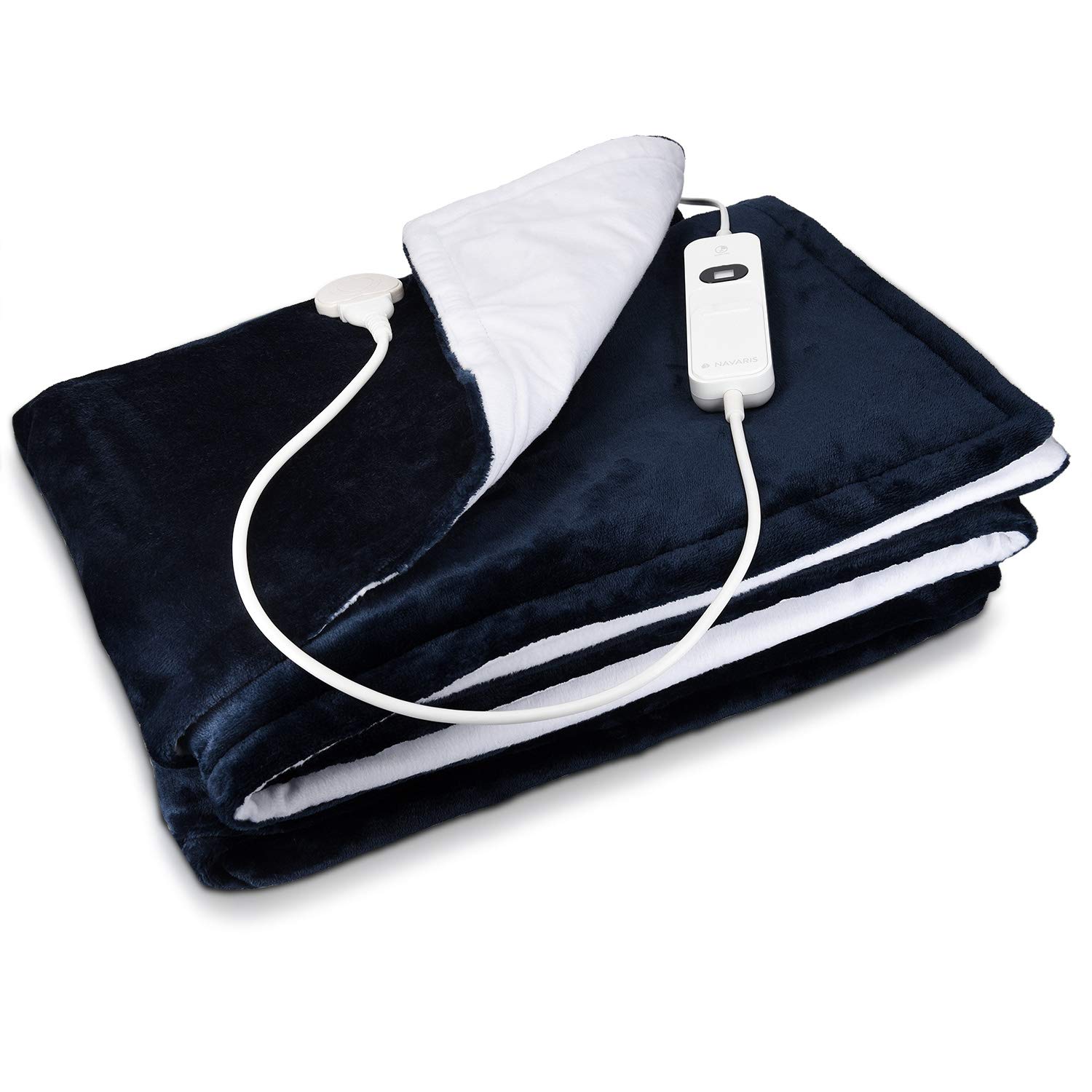 navaris-xxl-heizdecke-180x130-dunkelblau-abschaltautomatik image 1