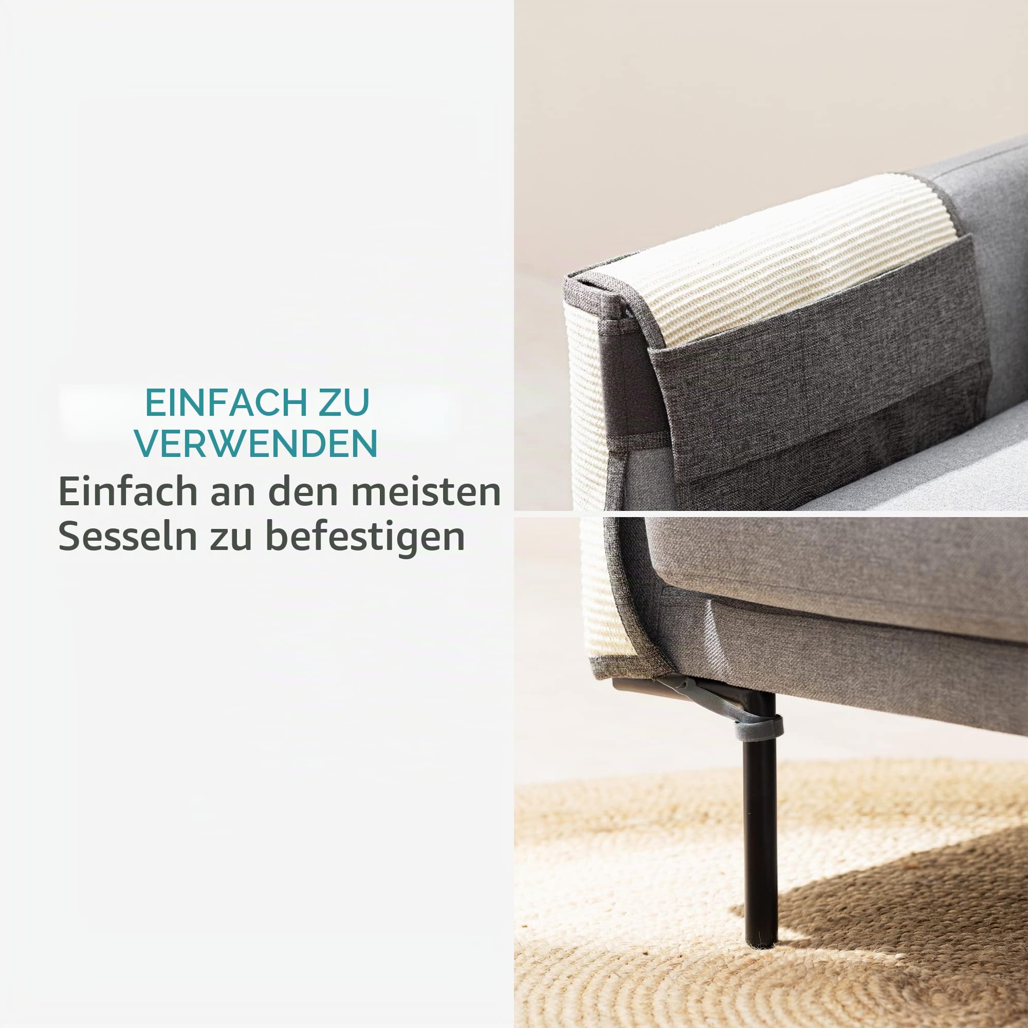 navaris-kratzmatte-katze-sisal-kratzschutz-sofa-rechts image 3