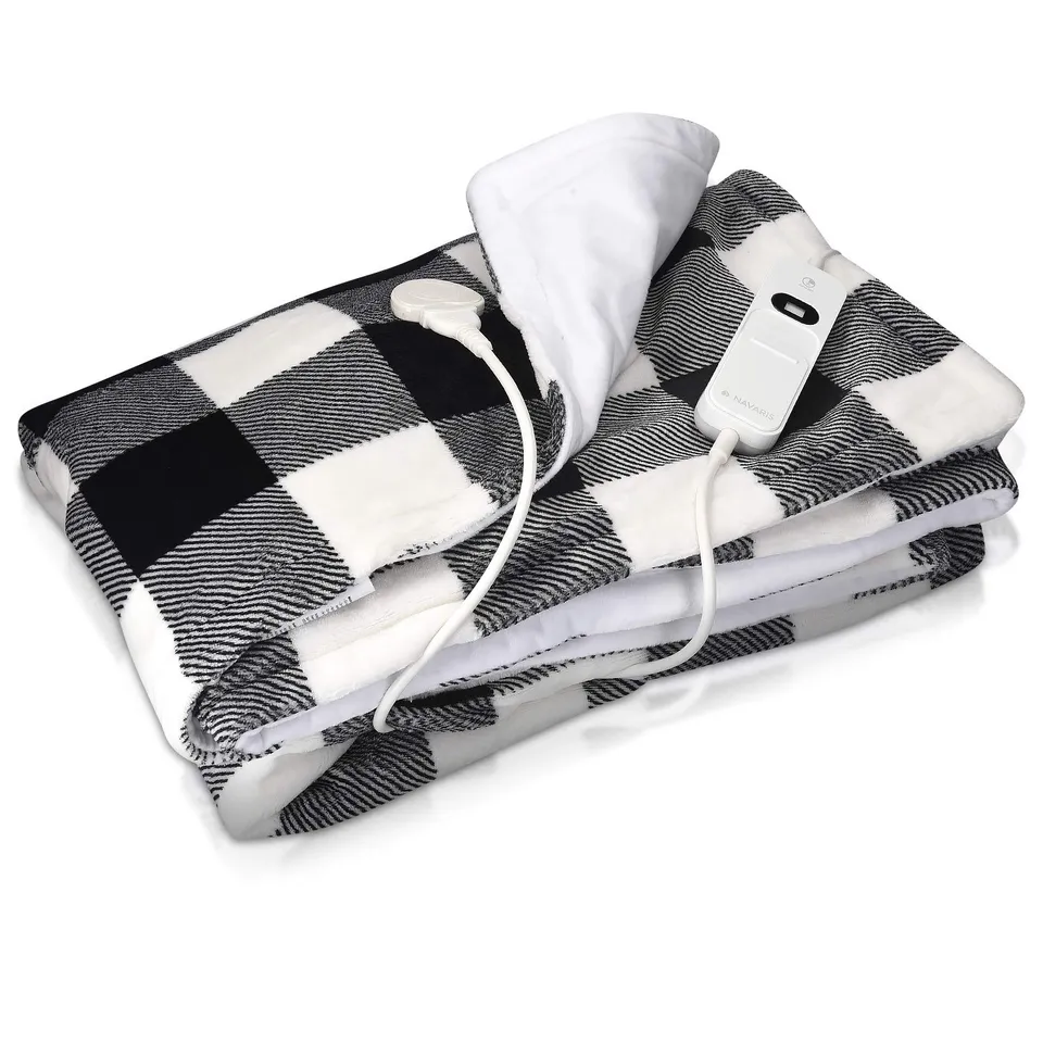 navaris-xxl-heizdecke-180x130-schwarz-wei-waschbar image 1