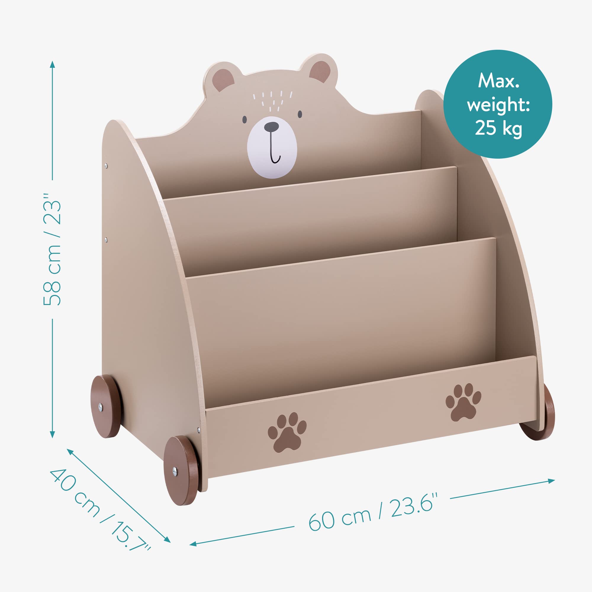 navaris-children-b-cherregal-b-r-braun-mit-rollen-60x58x40 image 3