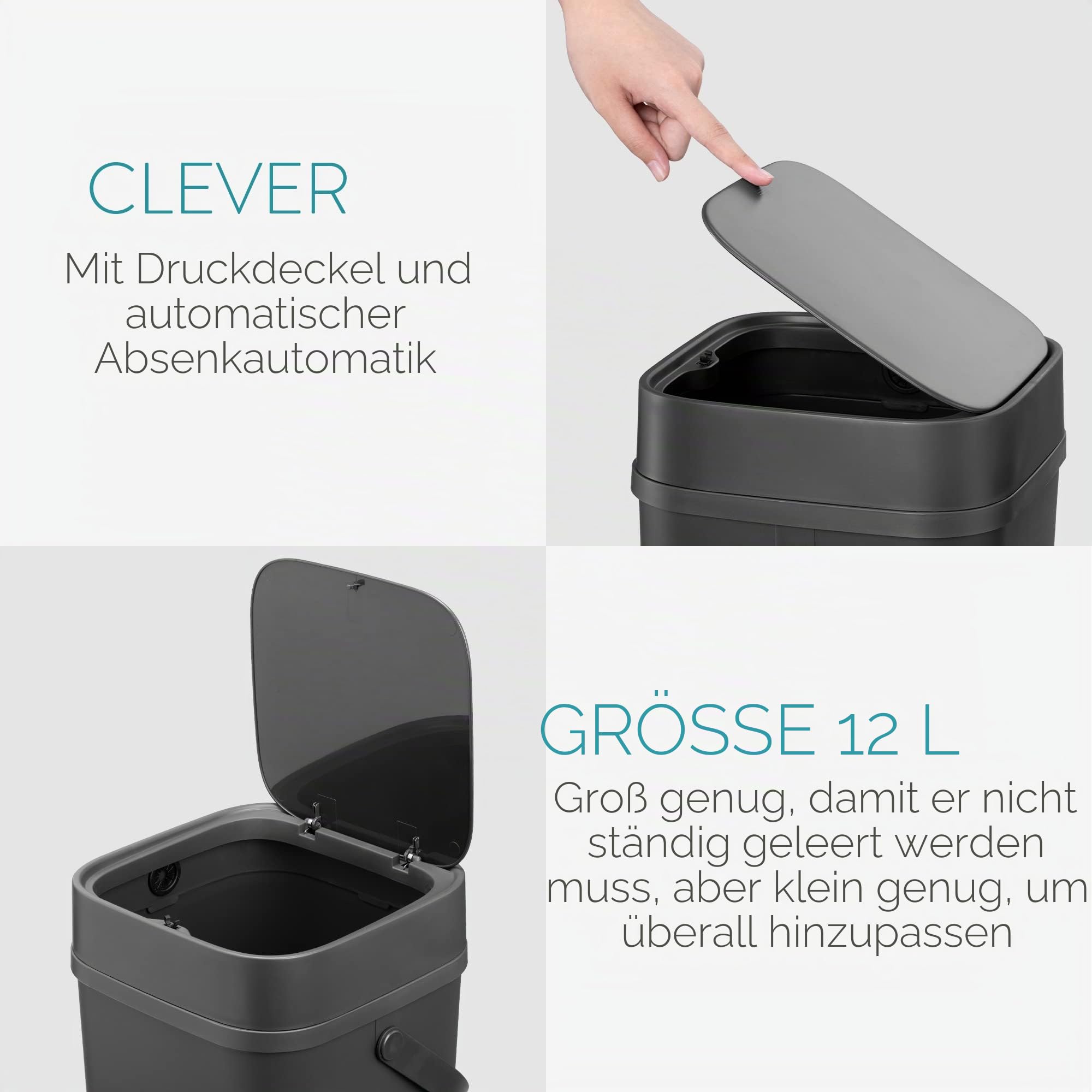 navaris-m-lleimer-12-liter-kosmetikeimer-grau-mit-druckdeckel image 5