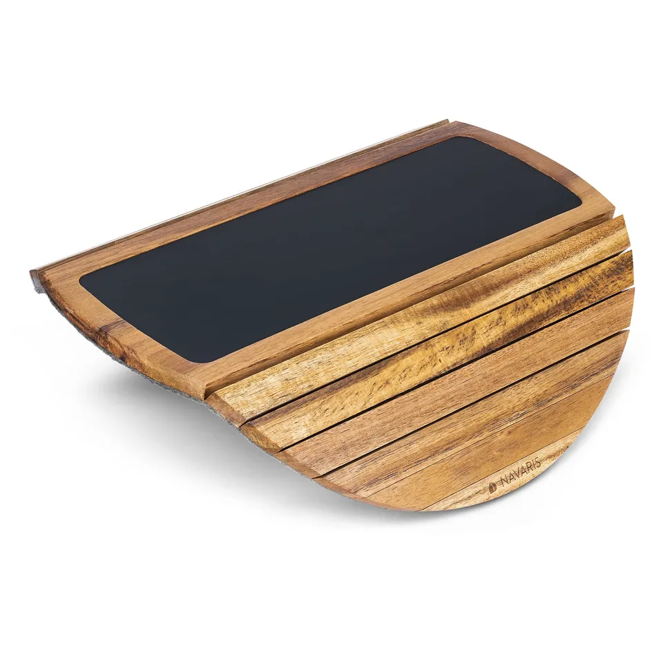 navaris-living-sofaablage-akazienholz-armlehnen-tablett image 1