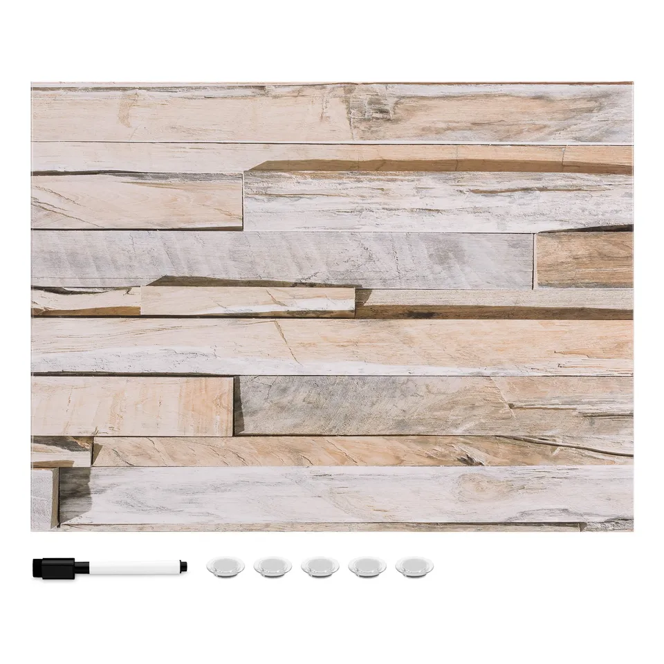 navaris-magnettafel-memoboard-33x43cm-steinwand-design image 1