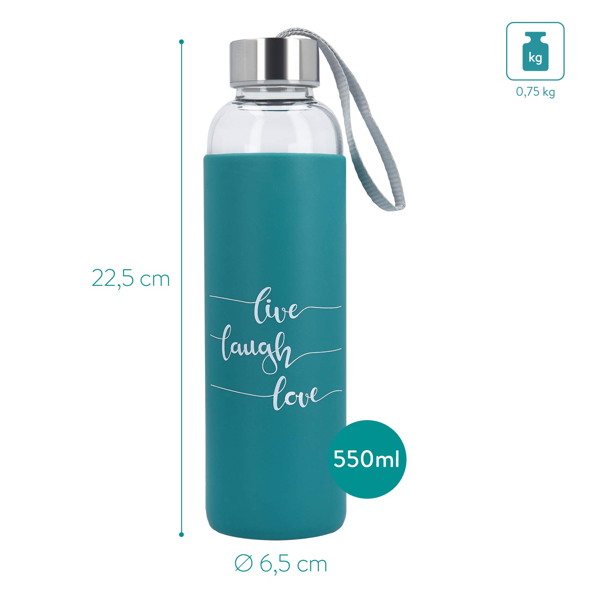 navaris-glasflasche-550ml-trinkflasche-petrol-bpa-frei image 4