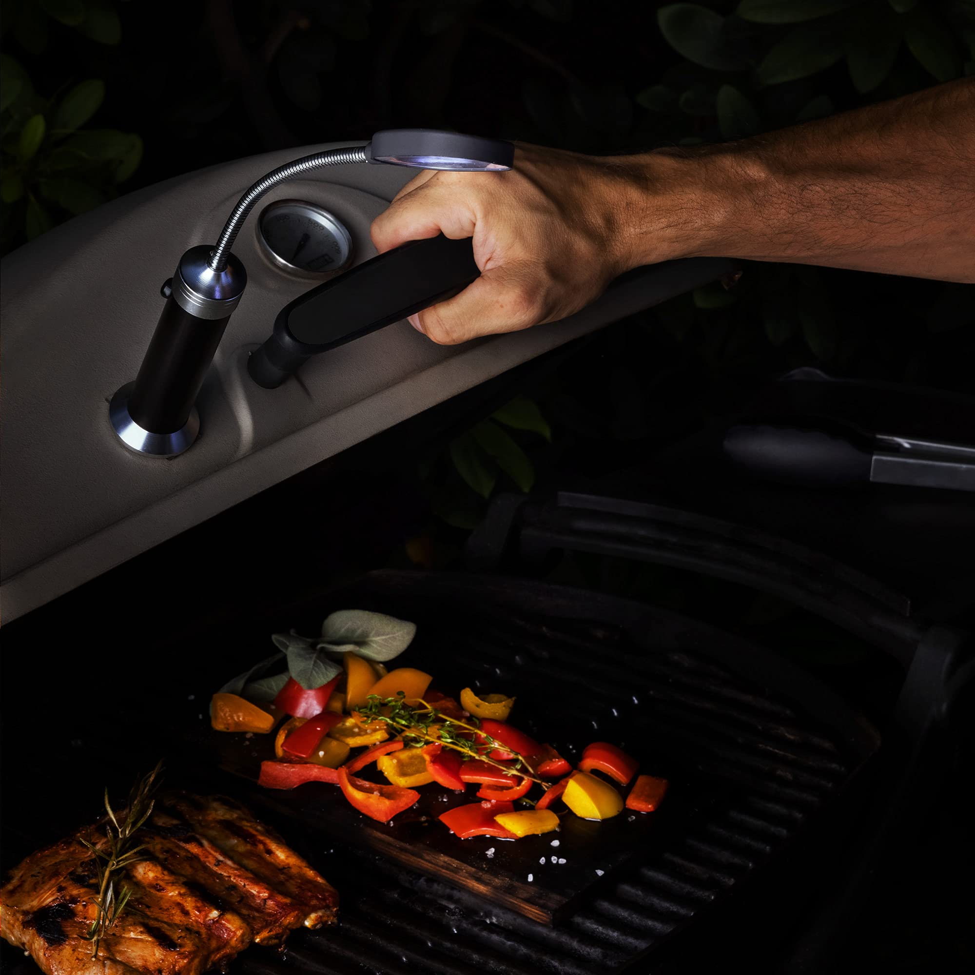 navaris-grilllampe-magnetisch-2er-set-cob-led-360-schwenkbar image 2