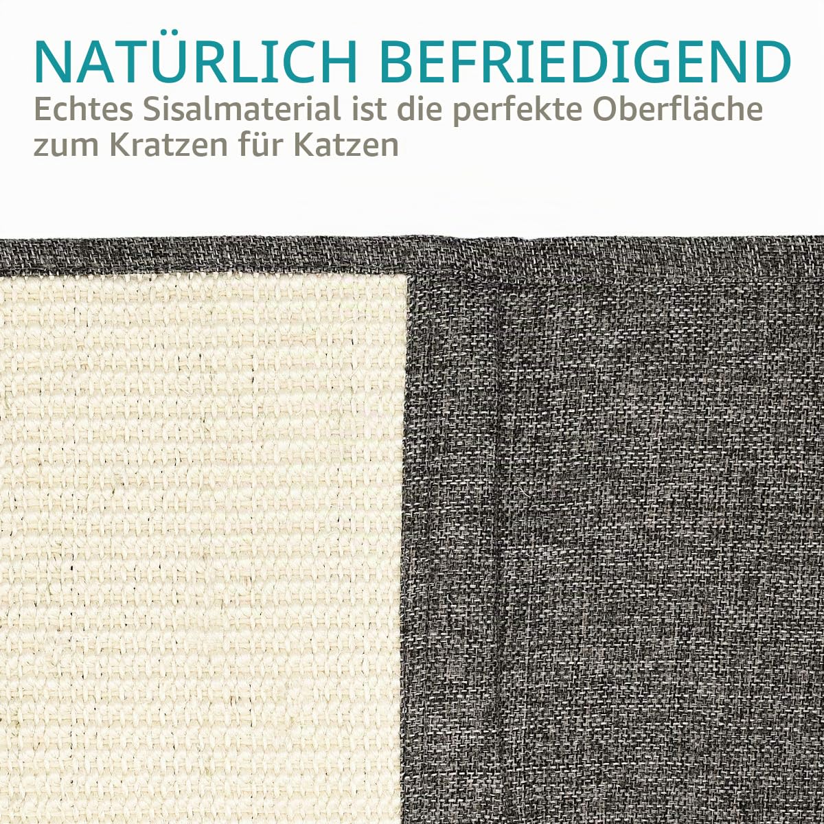 navaris-kratzmatte-katze-sisal-130x45-dunkelgrau-2er-set image 3