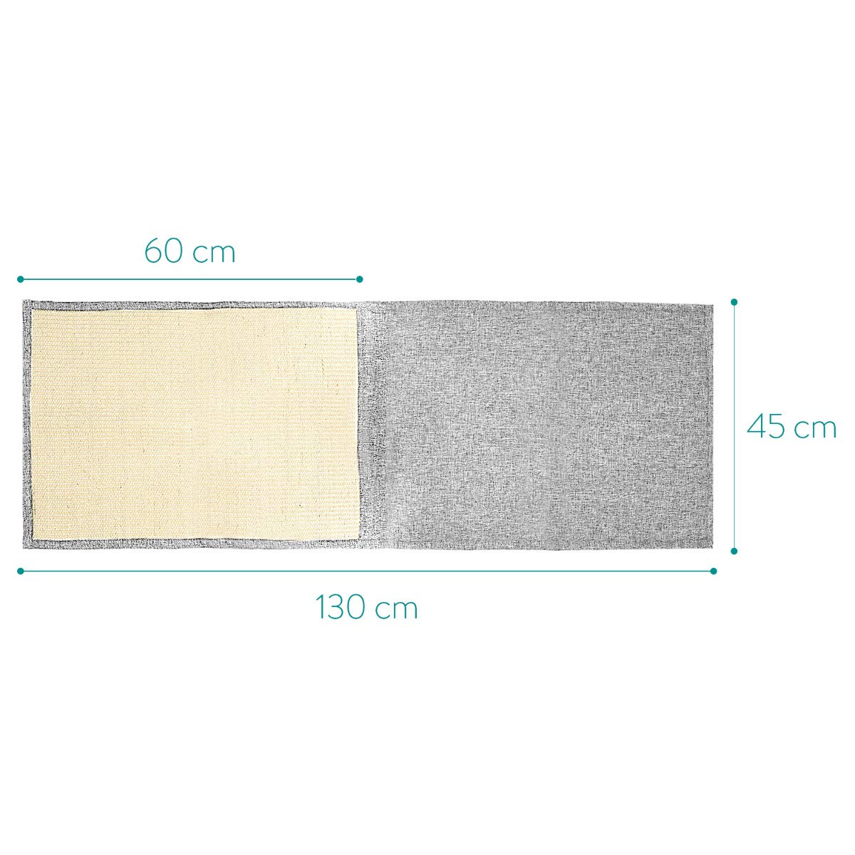 navaris-kratzmatte-katze-sisal-130x45-hellgrau-2er-set image 4
