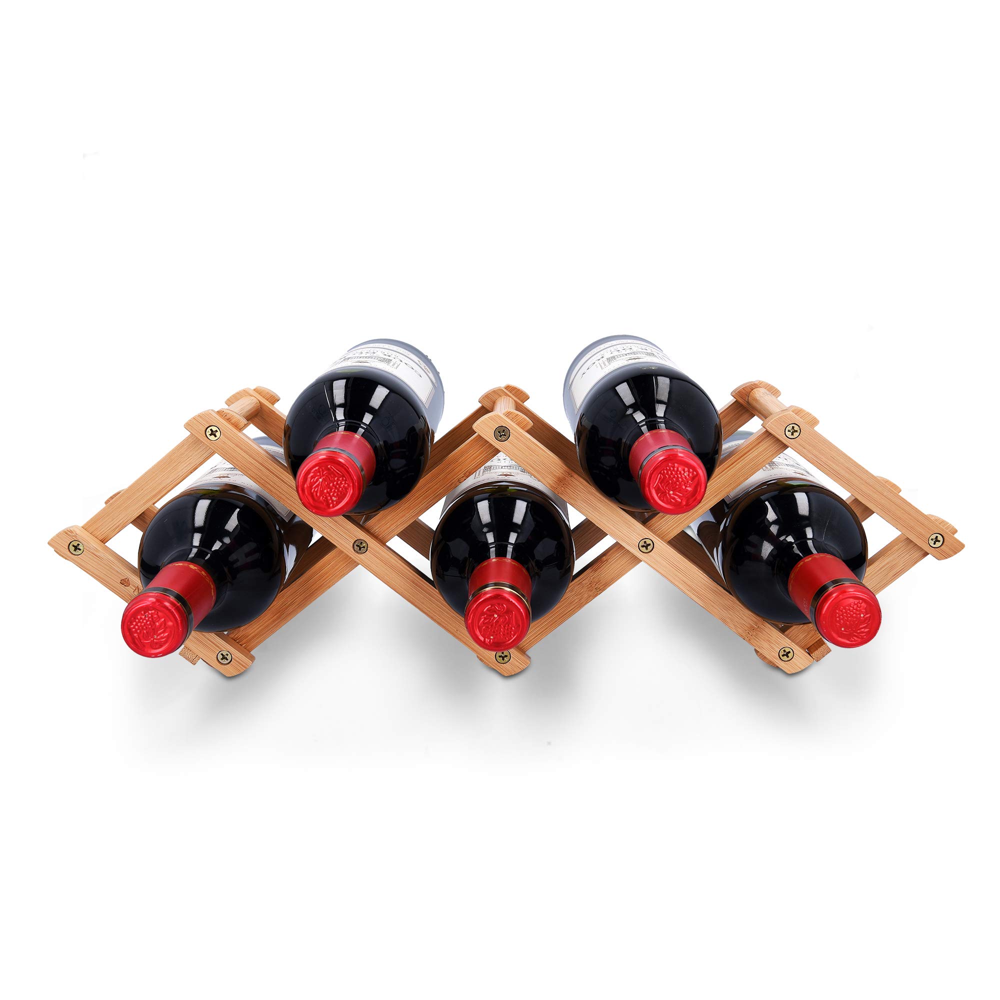 navaris-kitchen-weinregal-bambus-flaschenregal-45-cm-faltbar image 8