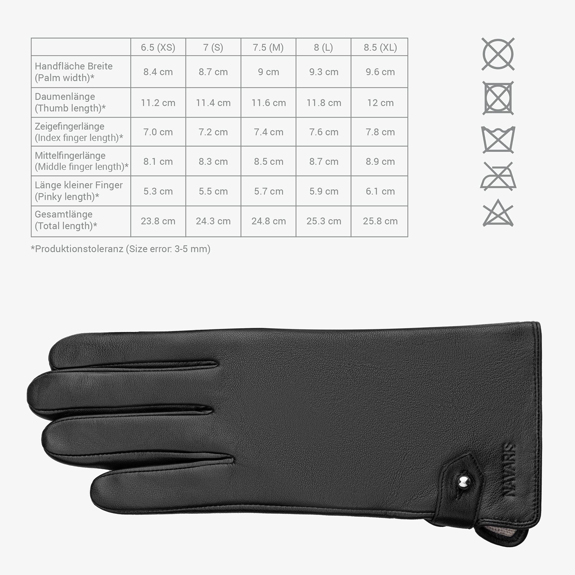 navaris-touchscreen-lederhandschuhe-damen-lammleder-kaschmir image 6