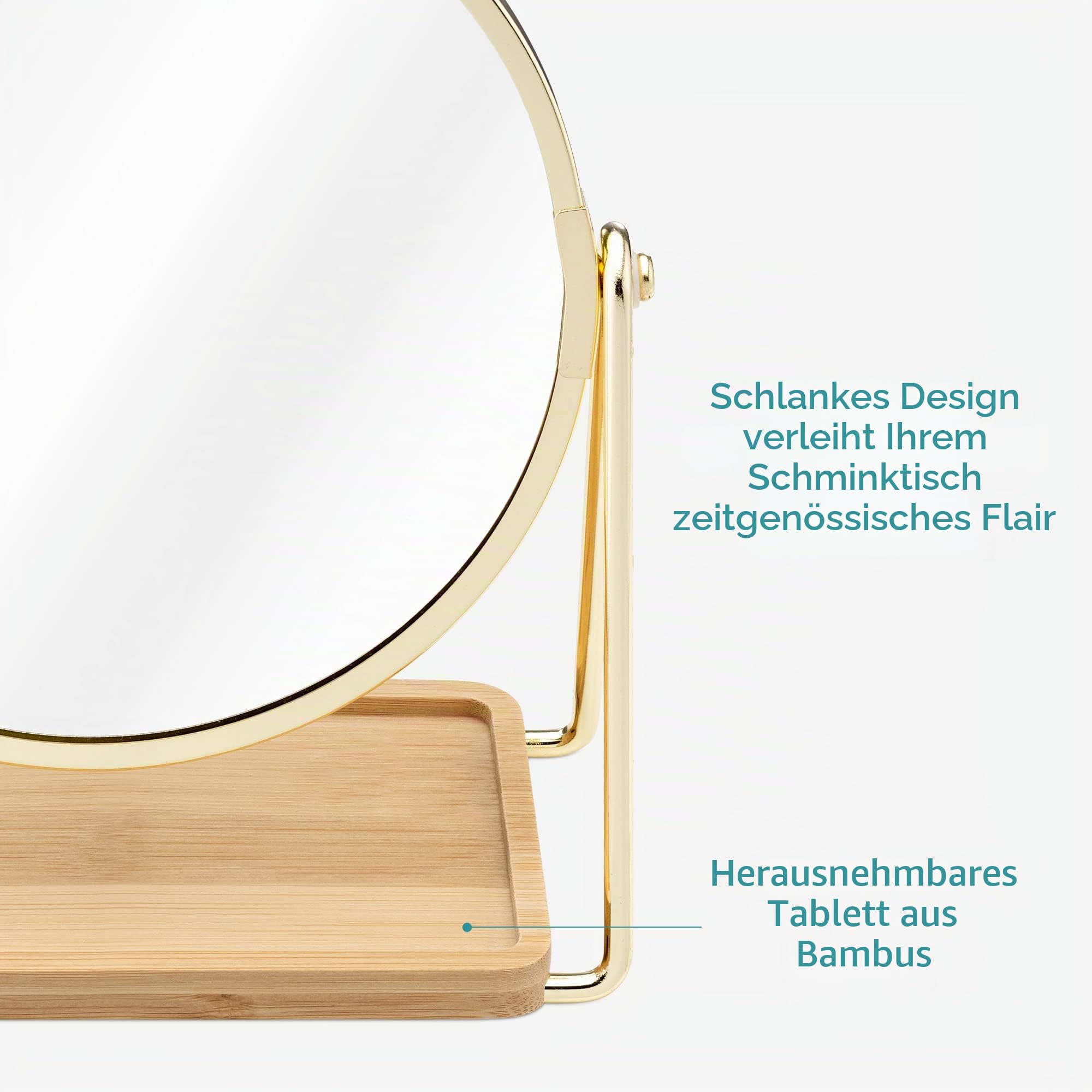 navaris-kosmetikspiegel-schminkspiegel-2x-bambus-gold image 5