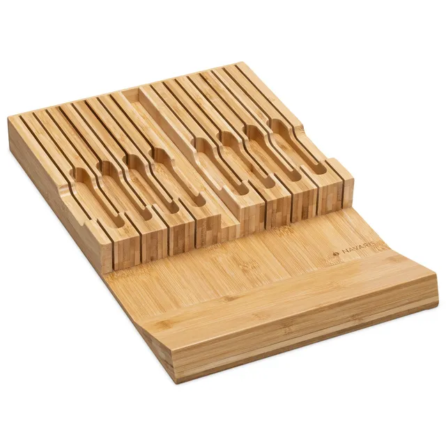 navaris-kitchen-messerblock-bambus-16-messer-natur image 1