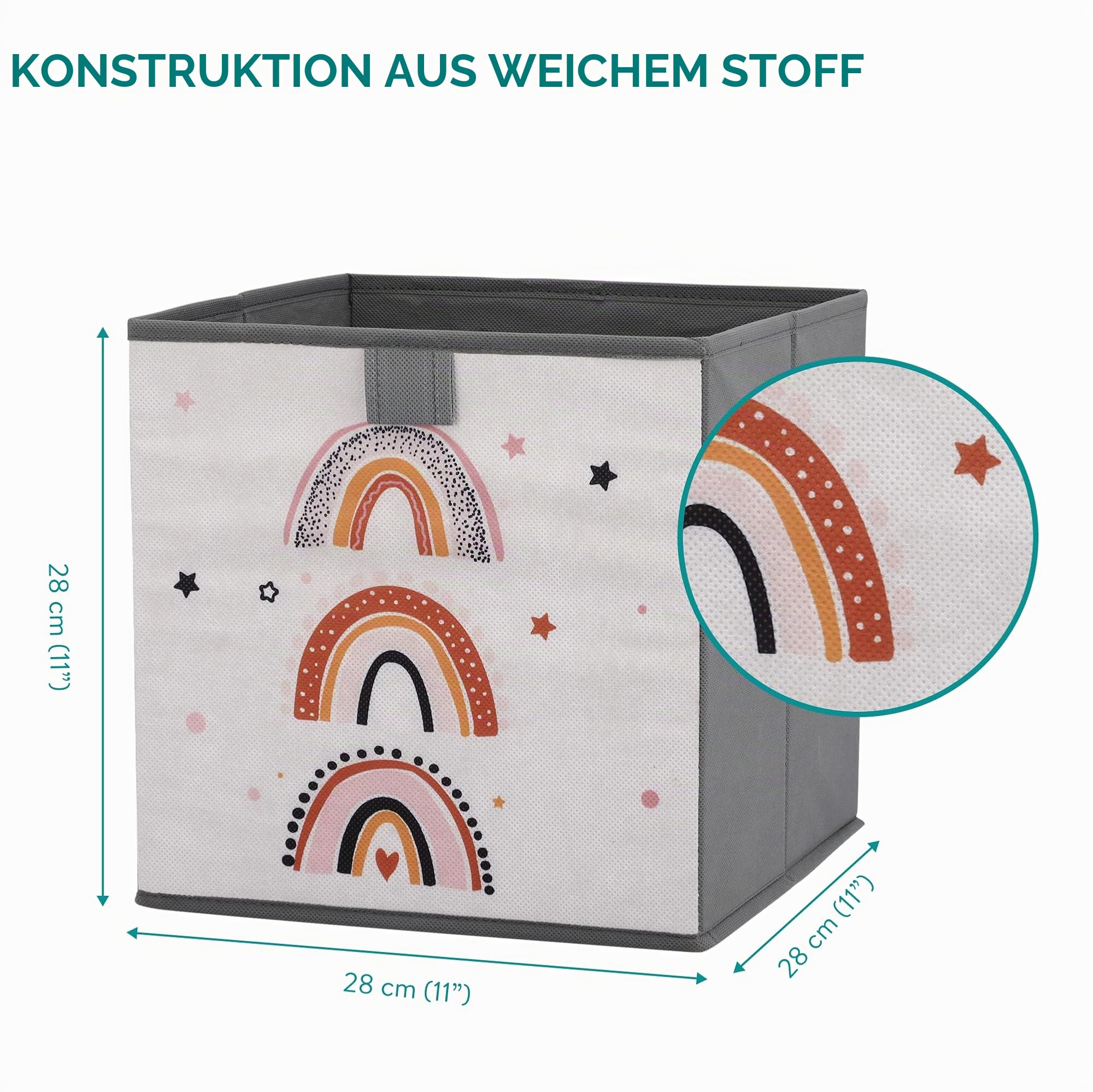 navaris-children-aufbewahrungsbox-28cm-3er-set-tier-motiv-faltbar image 8