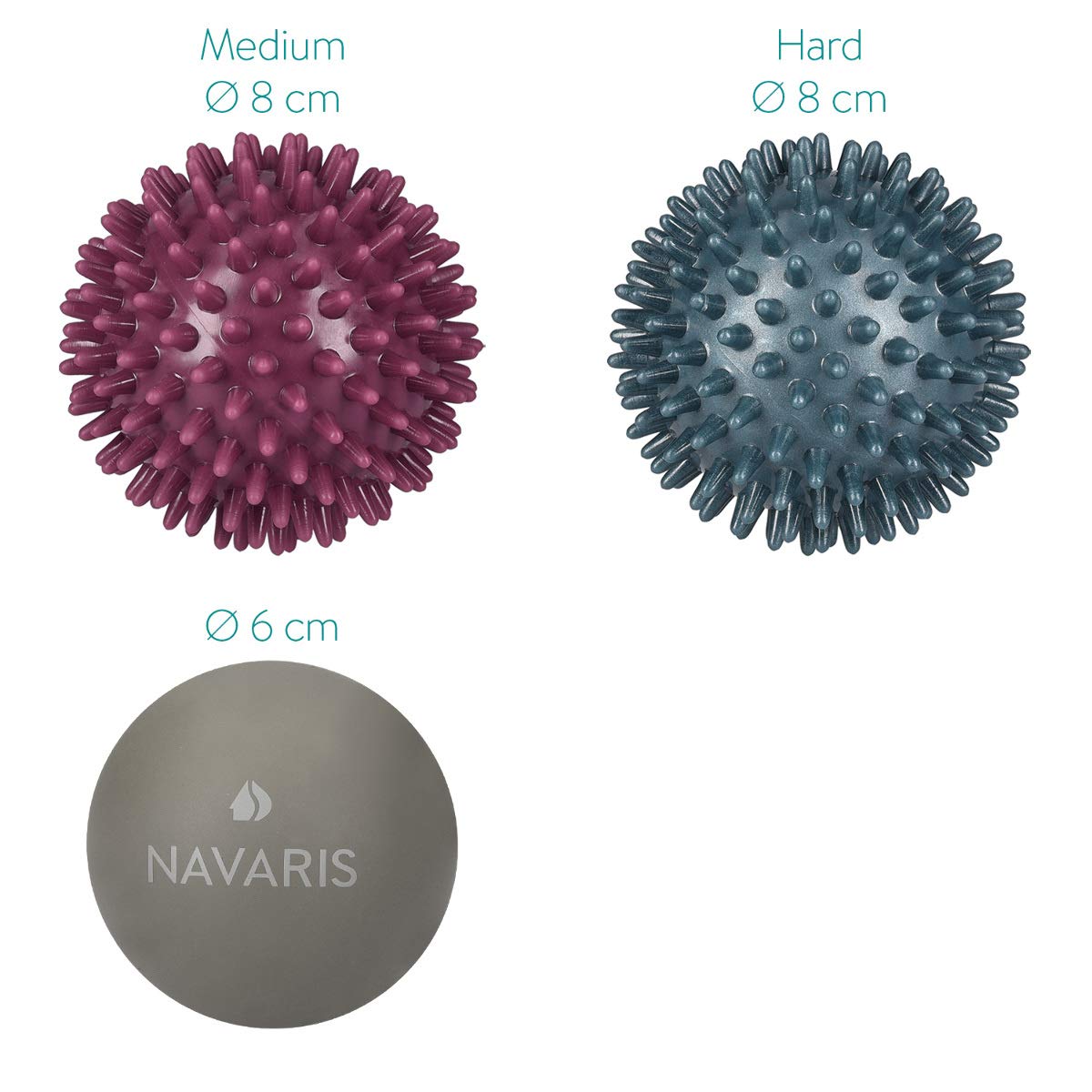 navaris-sport-massageball-set-3tlg-igelball-noppenball-lacrosse-ball image 4
