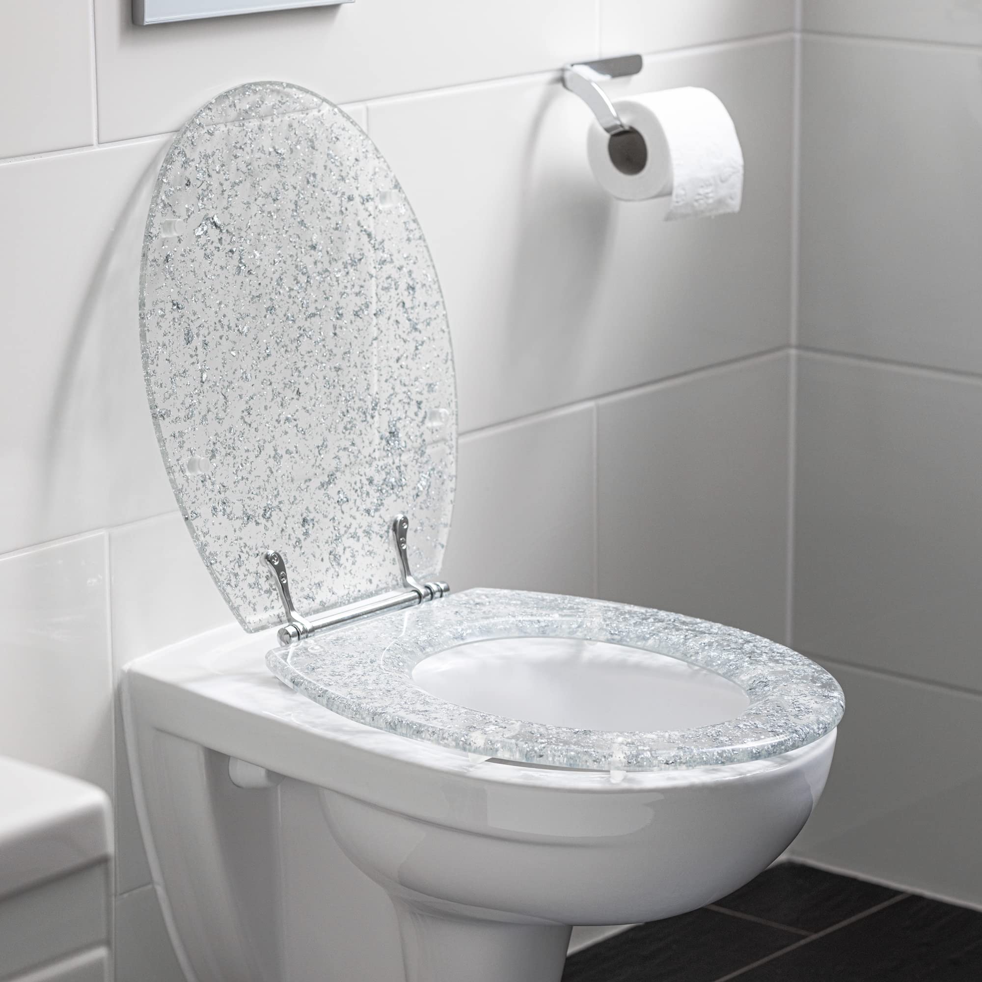 navaris-living-wc-sitz-glitzer-transparent-polyresin-42x36-cm image 2