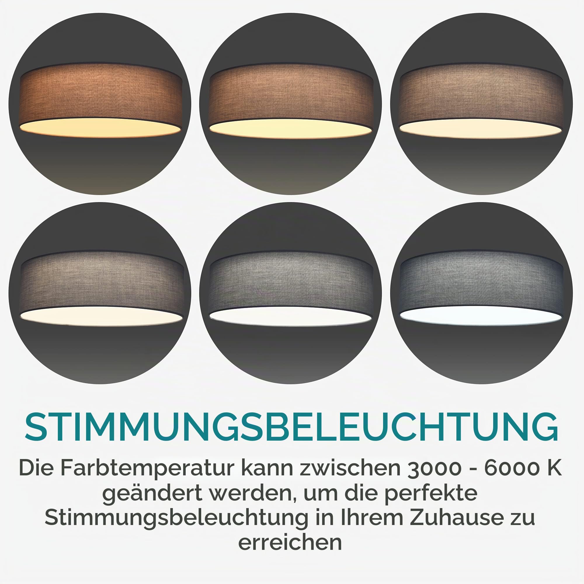 navaris-lighting-led-deckenleuchte-40-cm-rund-grau-hellgrau-dimmbar image 3